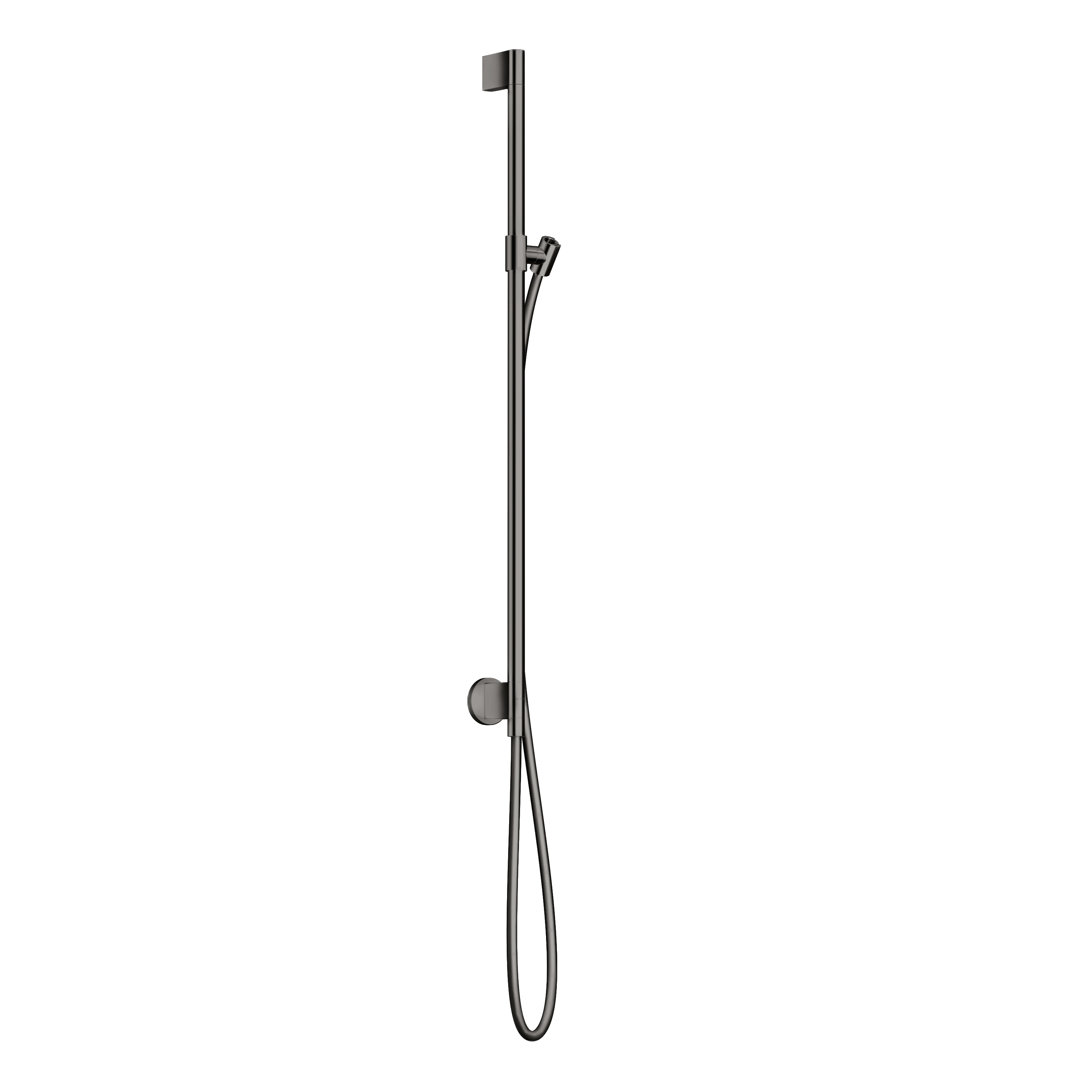 AXOR One Shower Bar 90 cm with Wall Connection and 1,6 m Shower Hose from Brandt in Polished Black Chrome finish