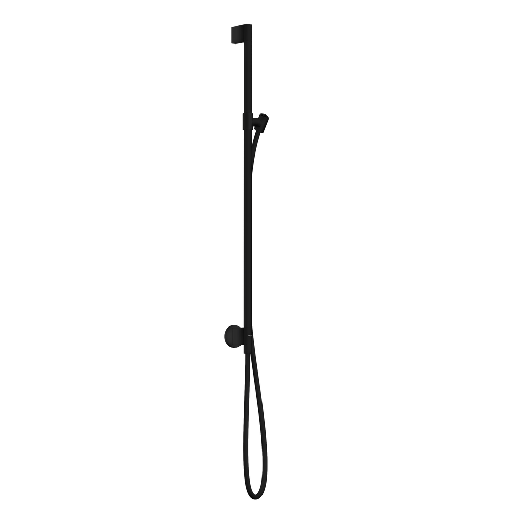 AXOR One Shower Bar 90 cm with Wall Connection and 1,6 m Shower Hose from Brandt in Matt Black finish