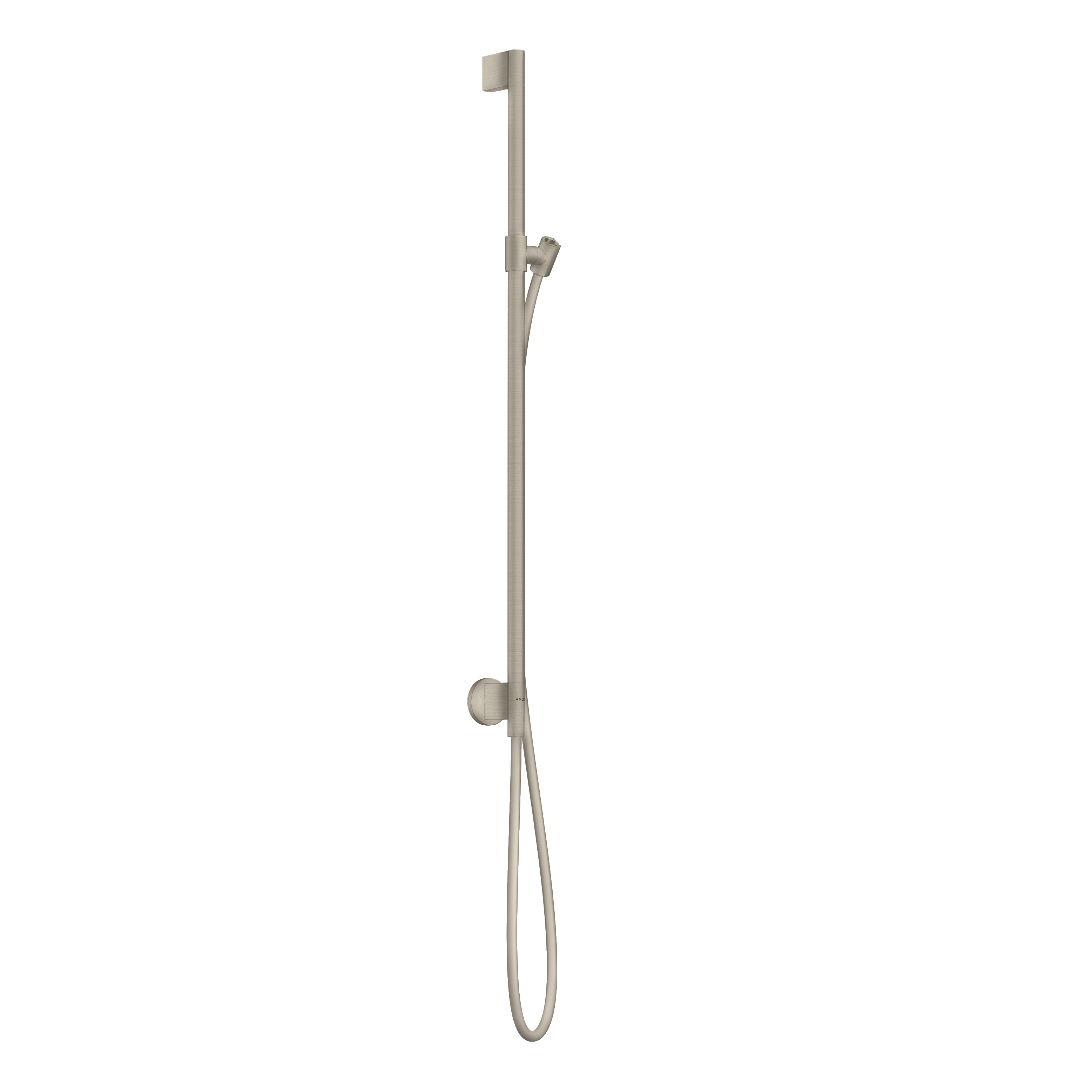 AXOR One Shower Bar 90 cm with Wall Connection and 1,6 m Shower Hose from Brandt in Brushed Nickel finish