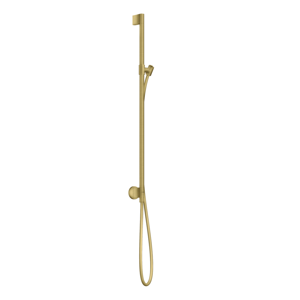 AXOR One Shower Bar 90 cm with Wall Connection and 1,6 m Shower Hose from Brandt in Brushed Brass finish