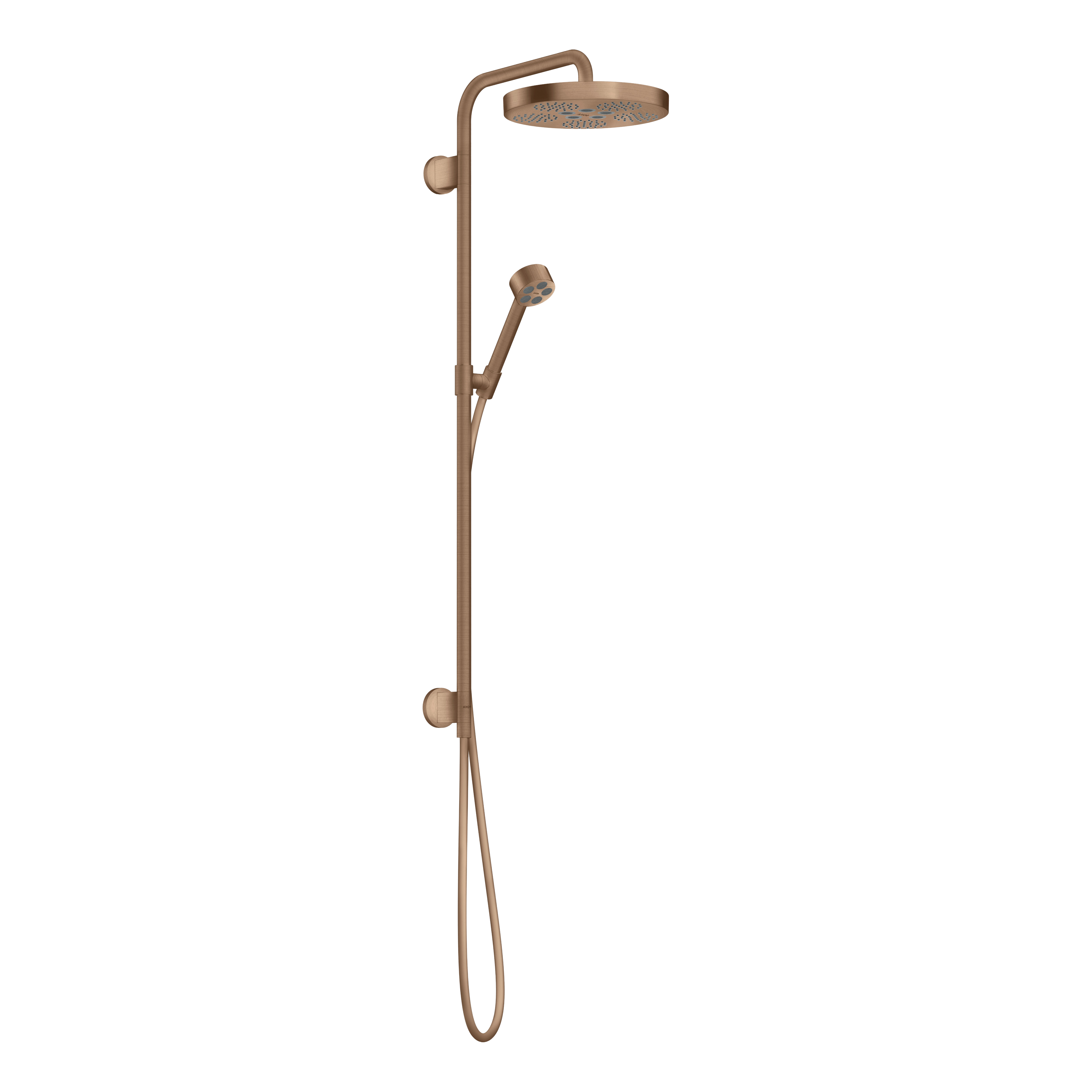 AXOR One Concealed Shower Column 280 1jet from Brandt in Brushed Red Gold finish