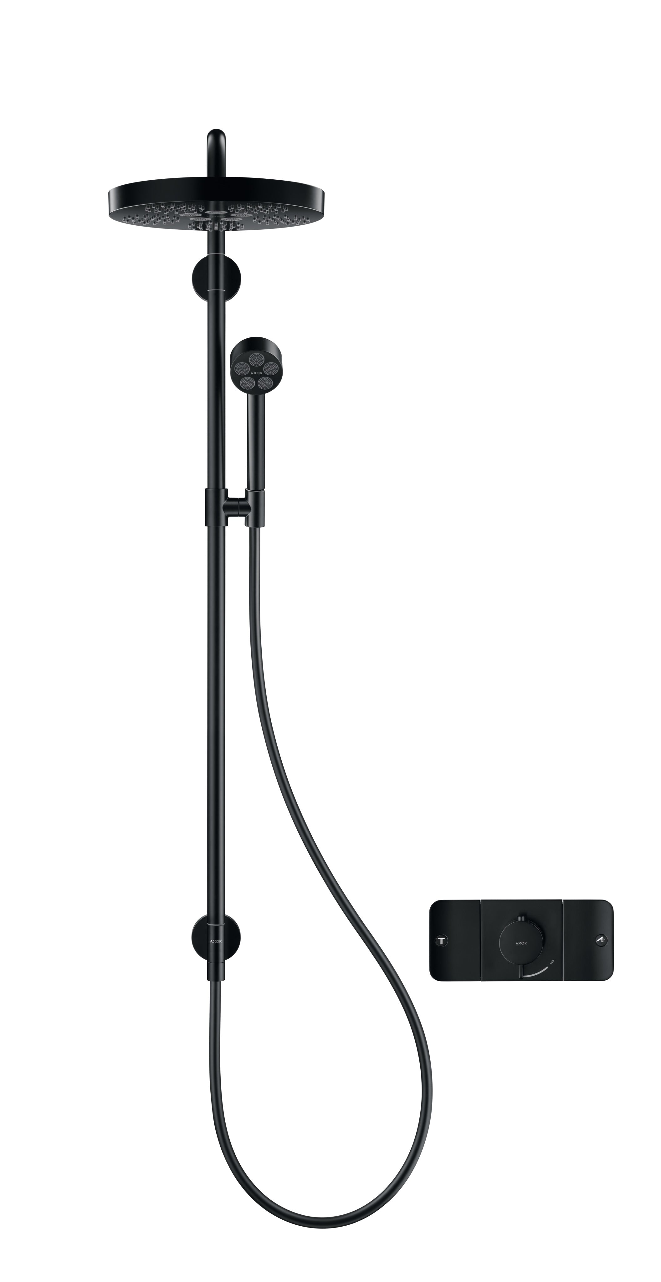 AXOR One Concealed Shower Column 280 1jet from Brandt in Matt Black finish