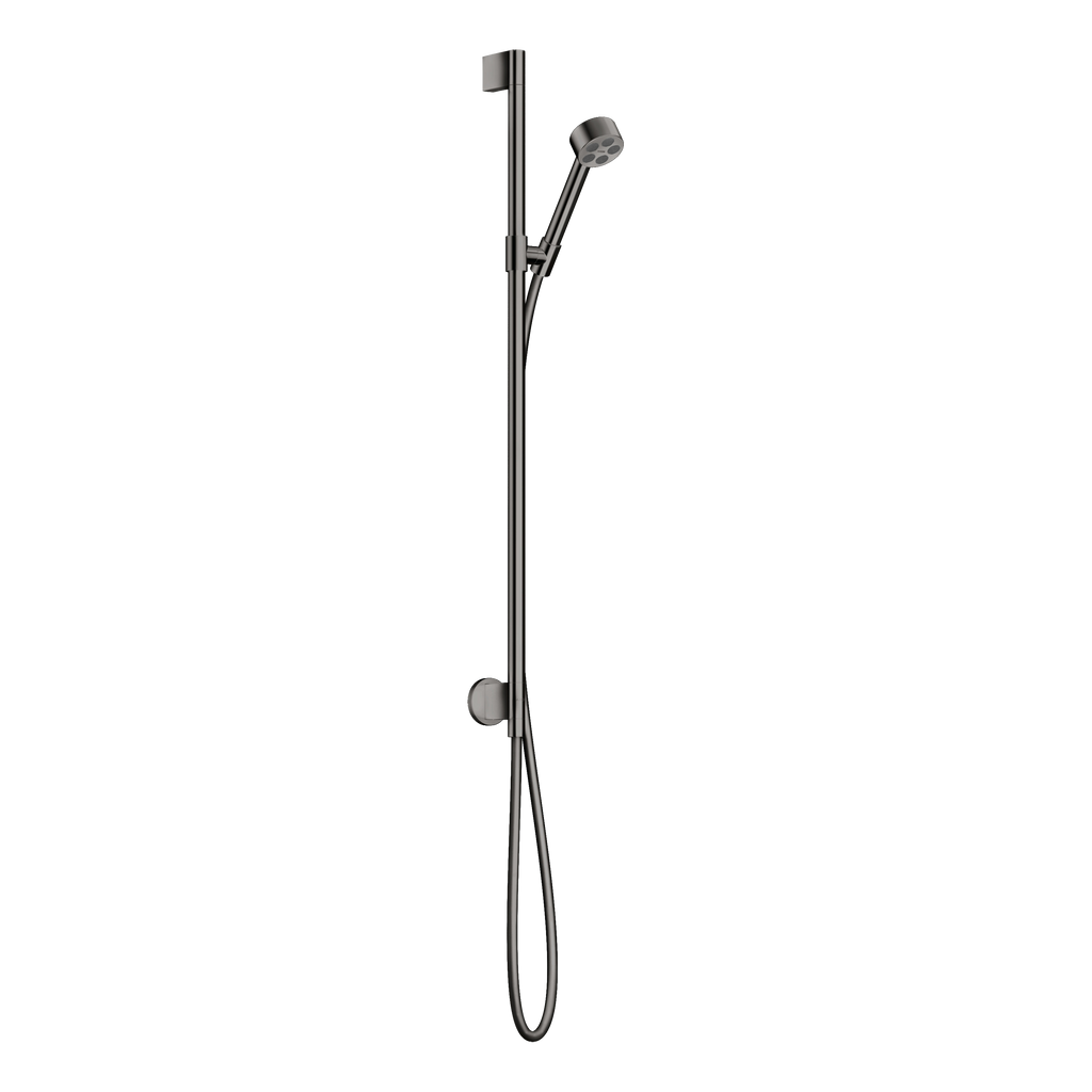 AXOR One Shower Set 75 1jet EcoSmart with Wall Connection from Brandt in Polished Black Chrome finish