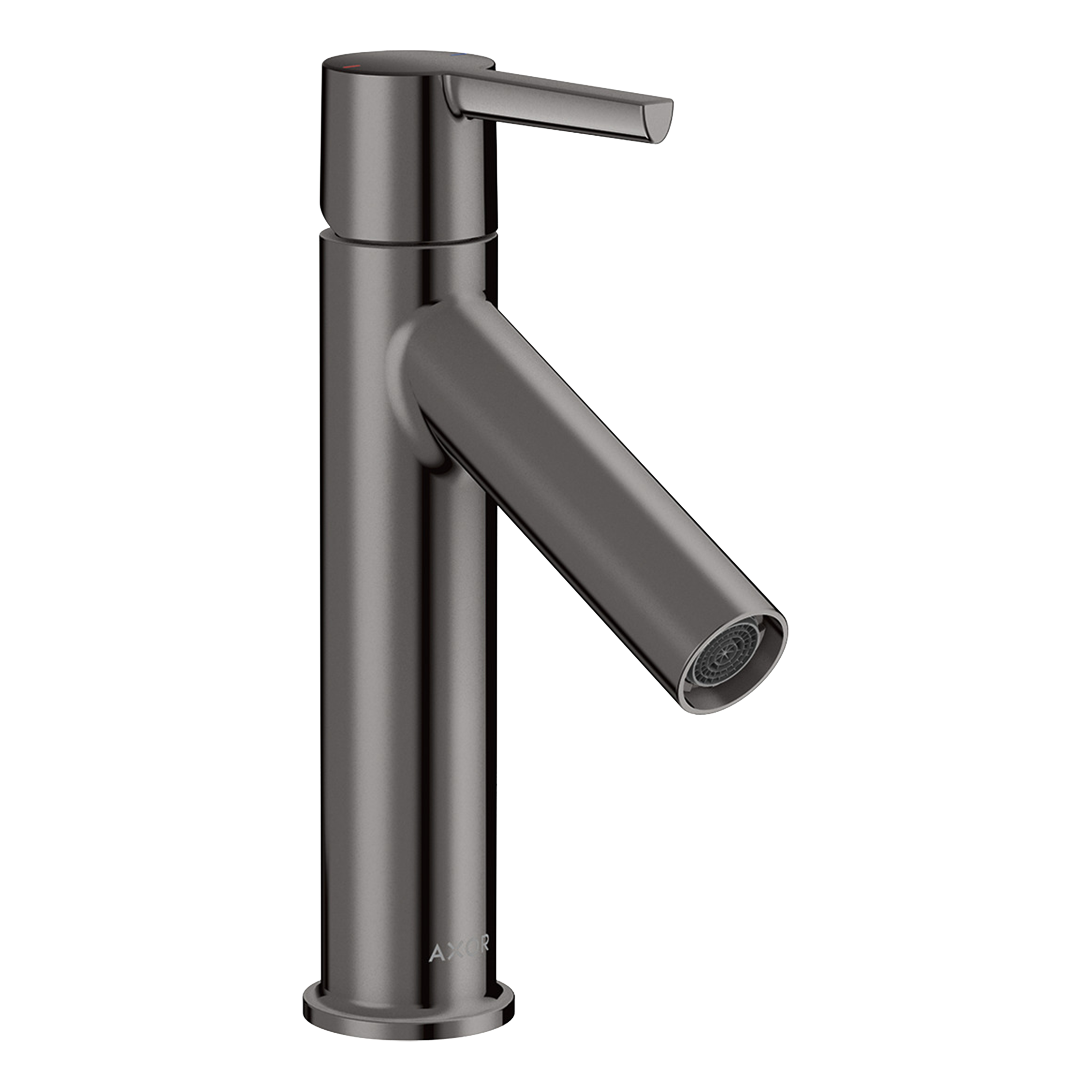 AXOR Starck Single Lever Handle Basin Mixer Faucet 100 with Open Waste Set from Brandt in Polished Black Chrome finish