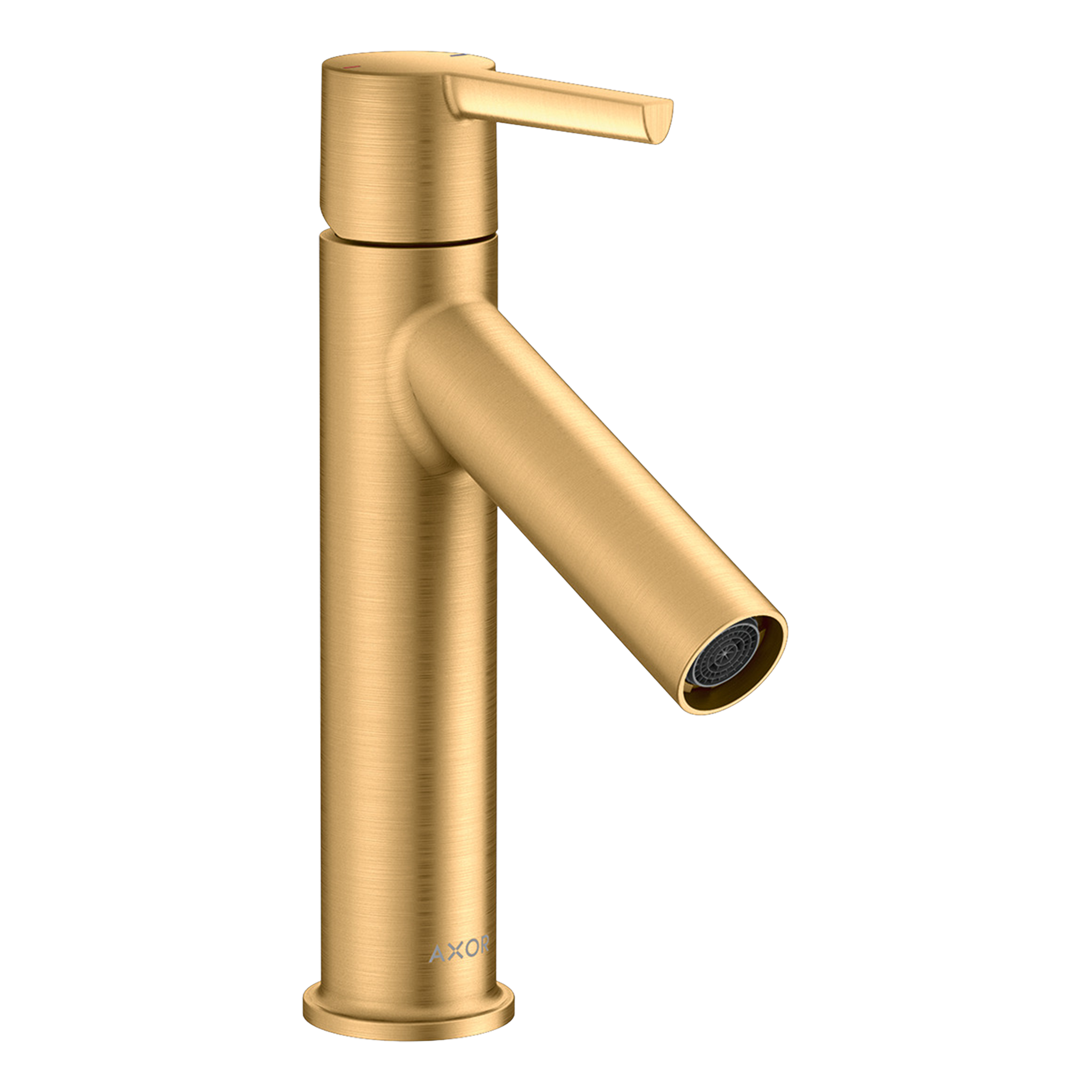 AXOR Starck Single Lever Handle Basin Mixer Faucet 100 with Open Waste Set from Brandt in Brushed Brass finish