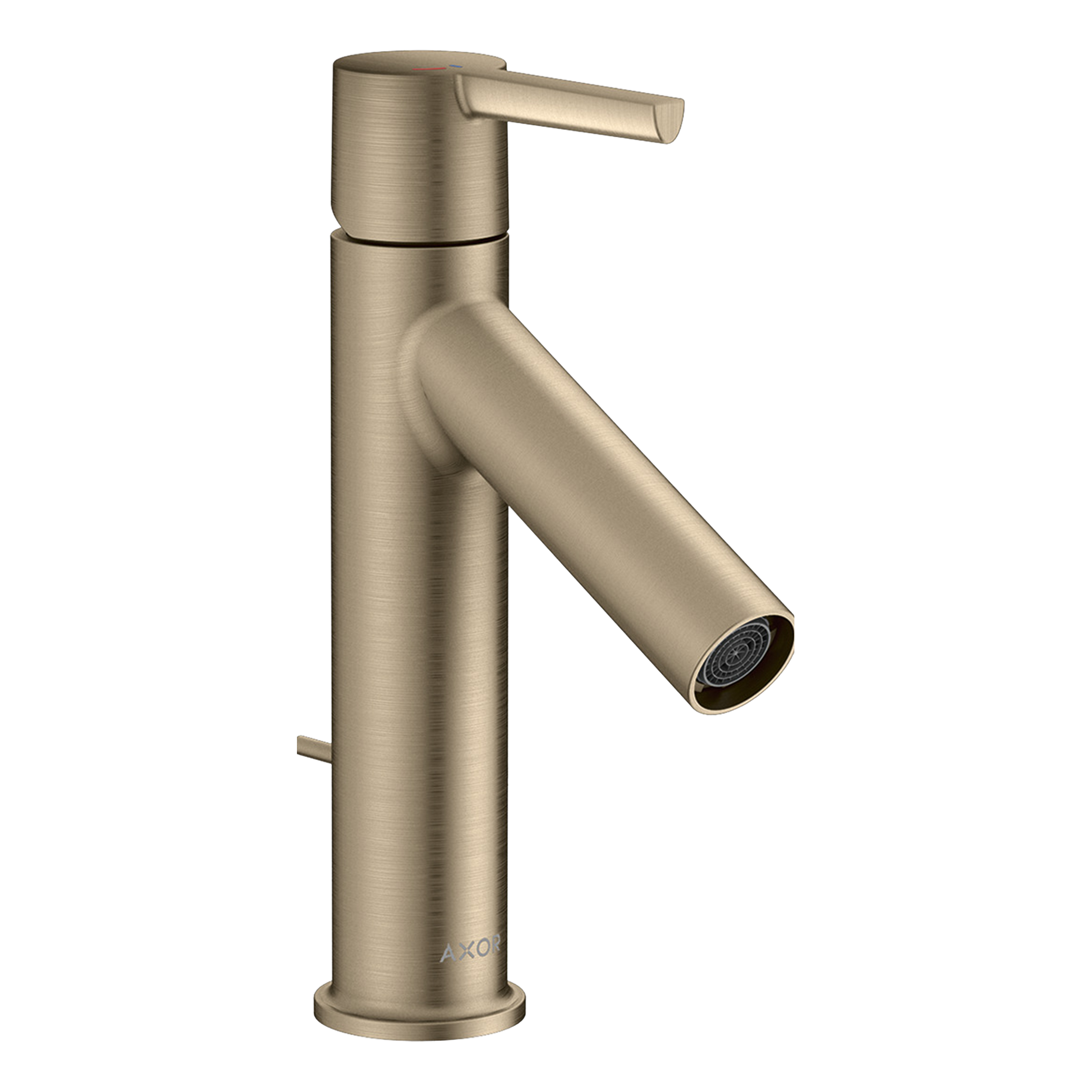 AXOR Starck Single Lever Handle Basin Mixer Faucet 100 with CoolStart and Pop-Up Waste Set from Brandt in Brushed Nickel finish