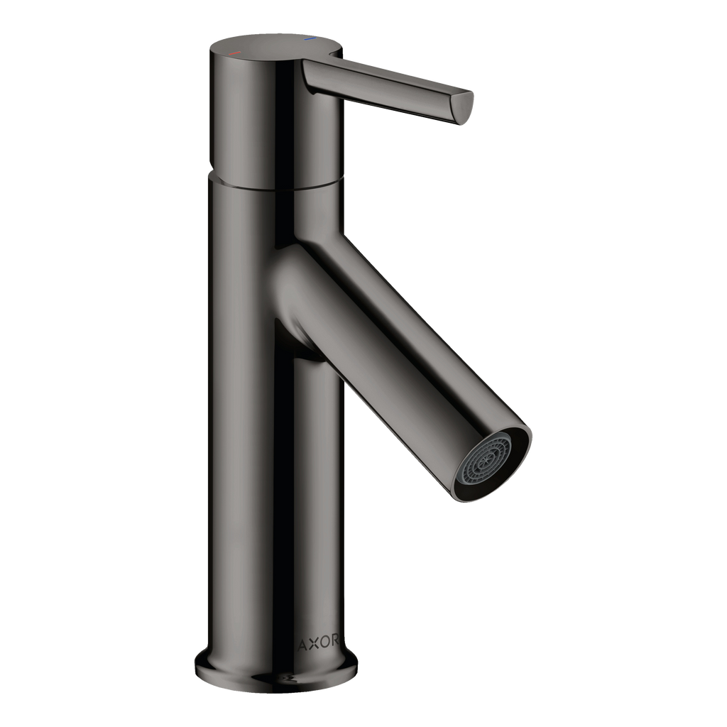 AXOR Starck Single Lever Handle Basin Mixer Faucet 80 with Pop-Up Waste Set from Brandt in Polished Black Chrome finish
