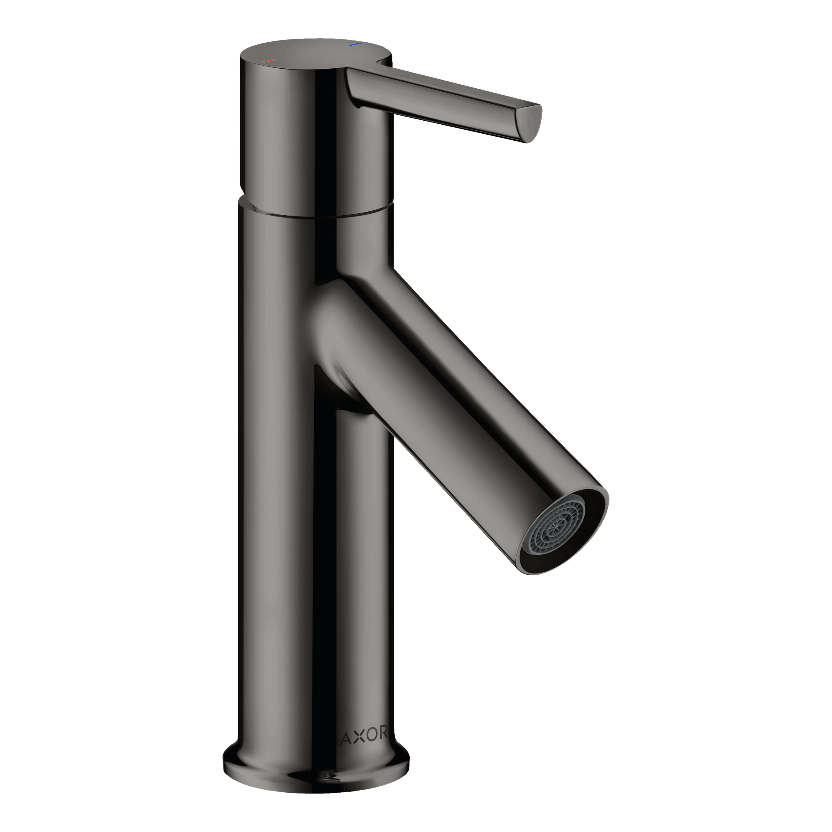 AXOR Starck Single Lever Handle Basin Mixer Faucet 80 with Pop-Up Waste Set from Brandt in Polished Black Chrome finish