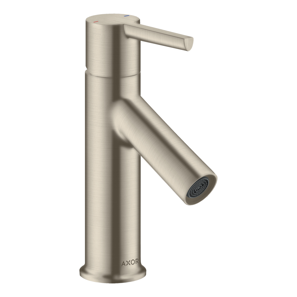 AXOR Starck Single Lever Handle Basin Mixer Faucet 80 with Pop-Up Waste Set from Brandt in Brushed Nickel finish
