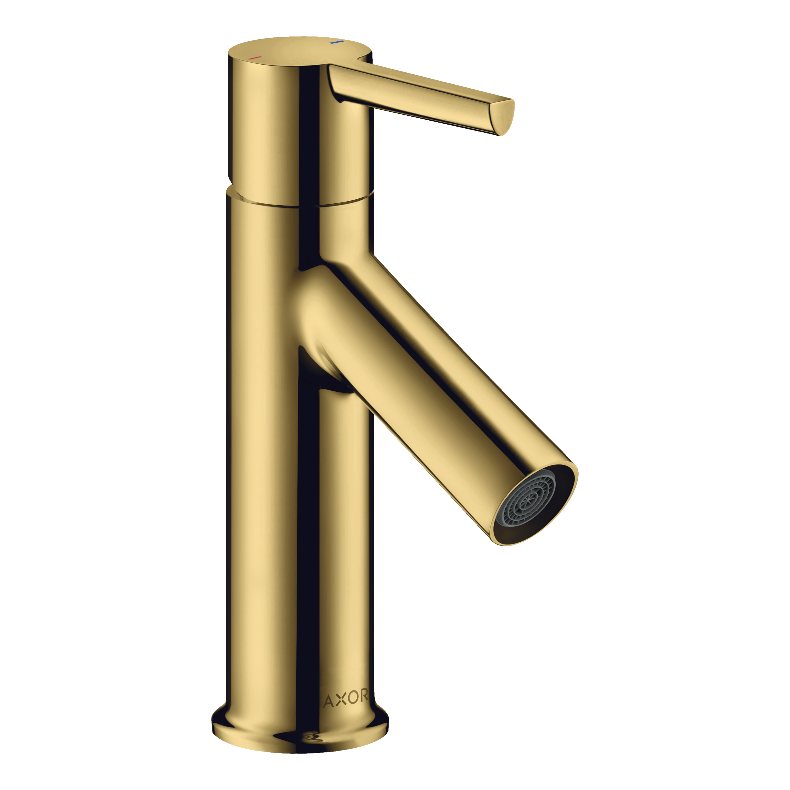 AXOR Starck Single Lever Handle Basin Mixer Faucet 80 with Pop-Up Waste Set from Brandt in Polished Gold Optic finish