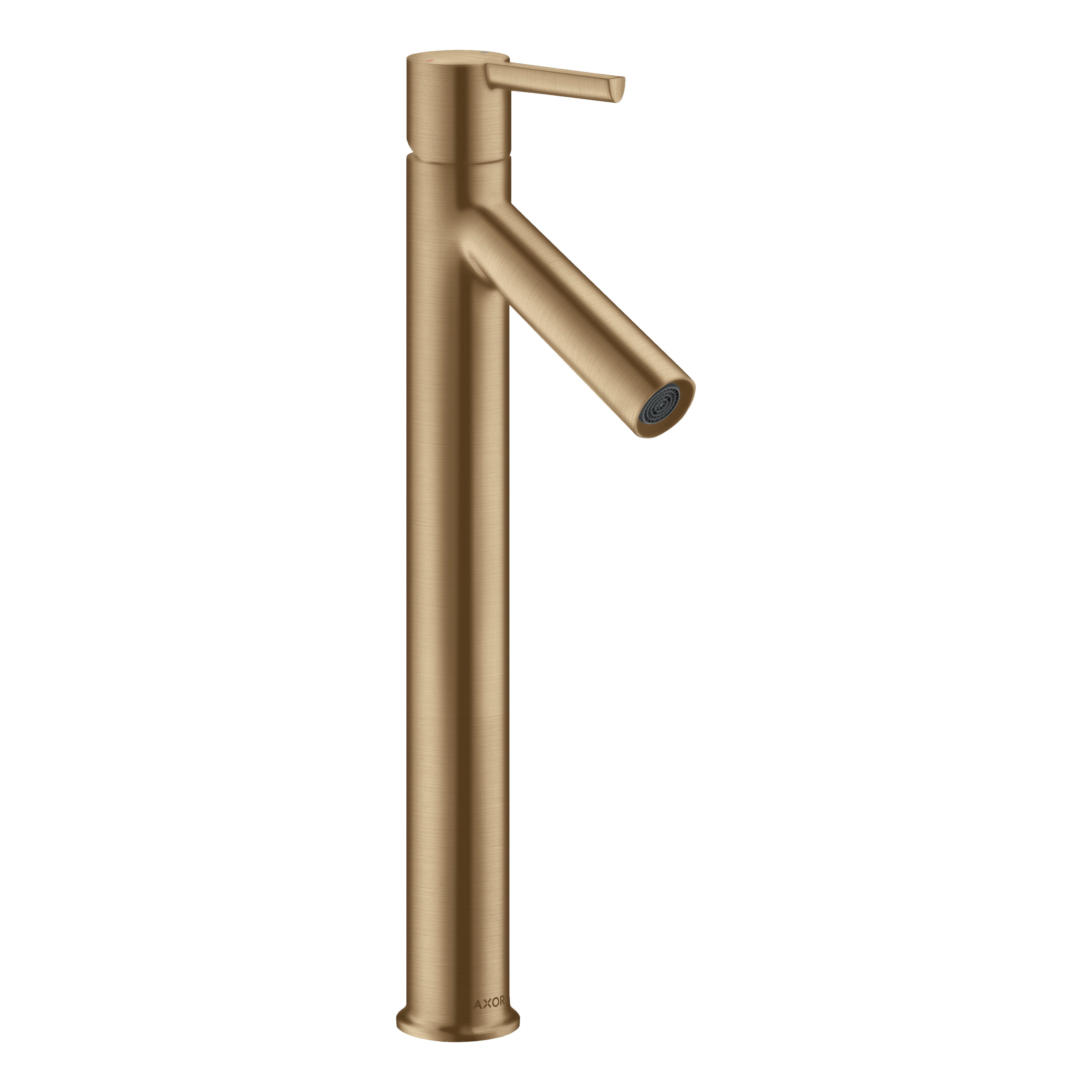 AXOR Starck Single Lever Handle Basin Mixer Faucet 250 with Open Waste Set from Brandt in Brushed Bronze finish