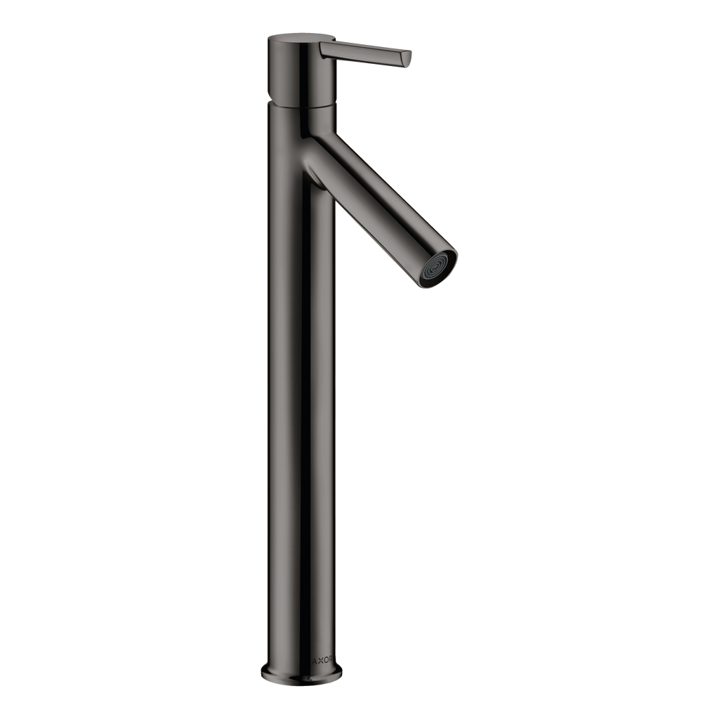 AXOR Starck Single Lever Handle Basin Mixer Faucet 250 with Open Waste Set from Brandt in Polished Black Chrome finish