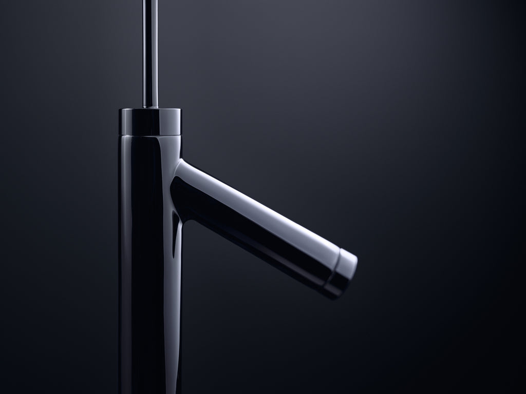 AXOR Starck Single Pin Handle Basin Mixer Faucet 90 with Pop-Up Waste Set from Brandt in Chrome finish