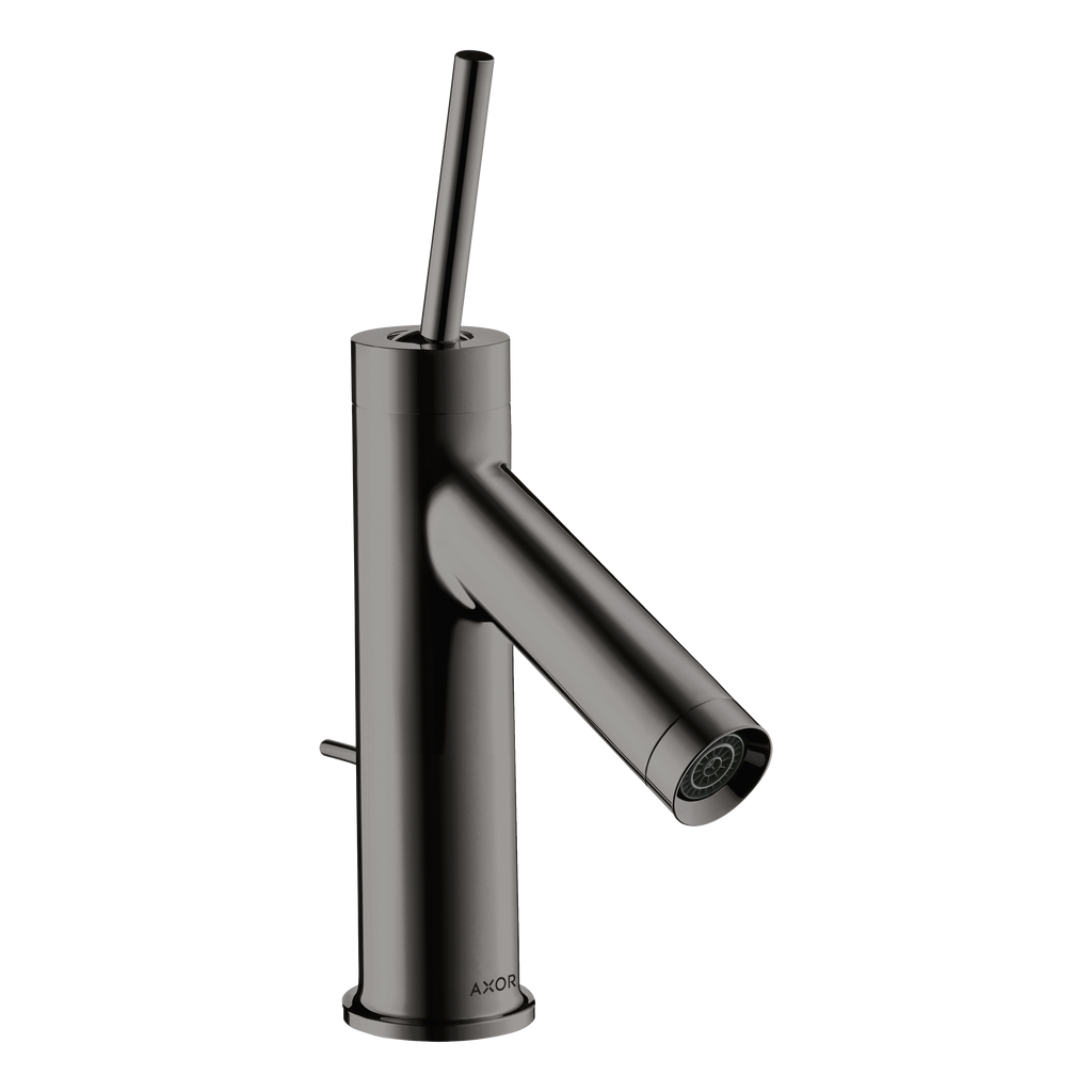 AXOR Starck Single Pin Handle Basin Mixer Faucet 70 with Pop-Up Waste Set from Brandt in Polished Black Chrome finish
