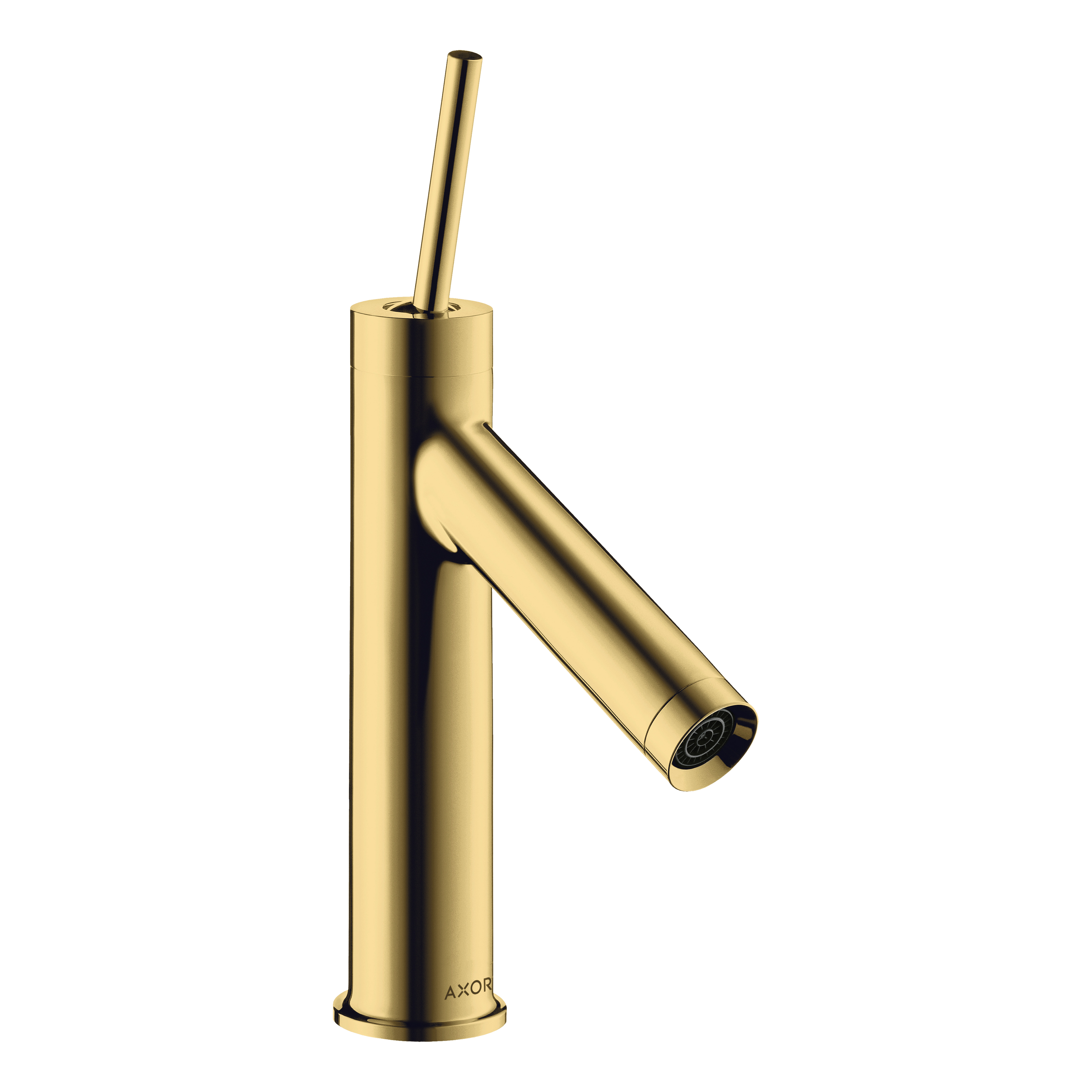 AXOR Starck Single Pin Handle Basin Mixer Faucet 90 with Open Waste Set from Brandt in Polished Gold Optic finish
