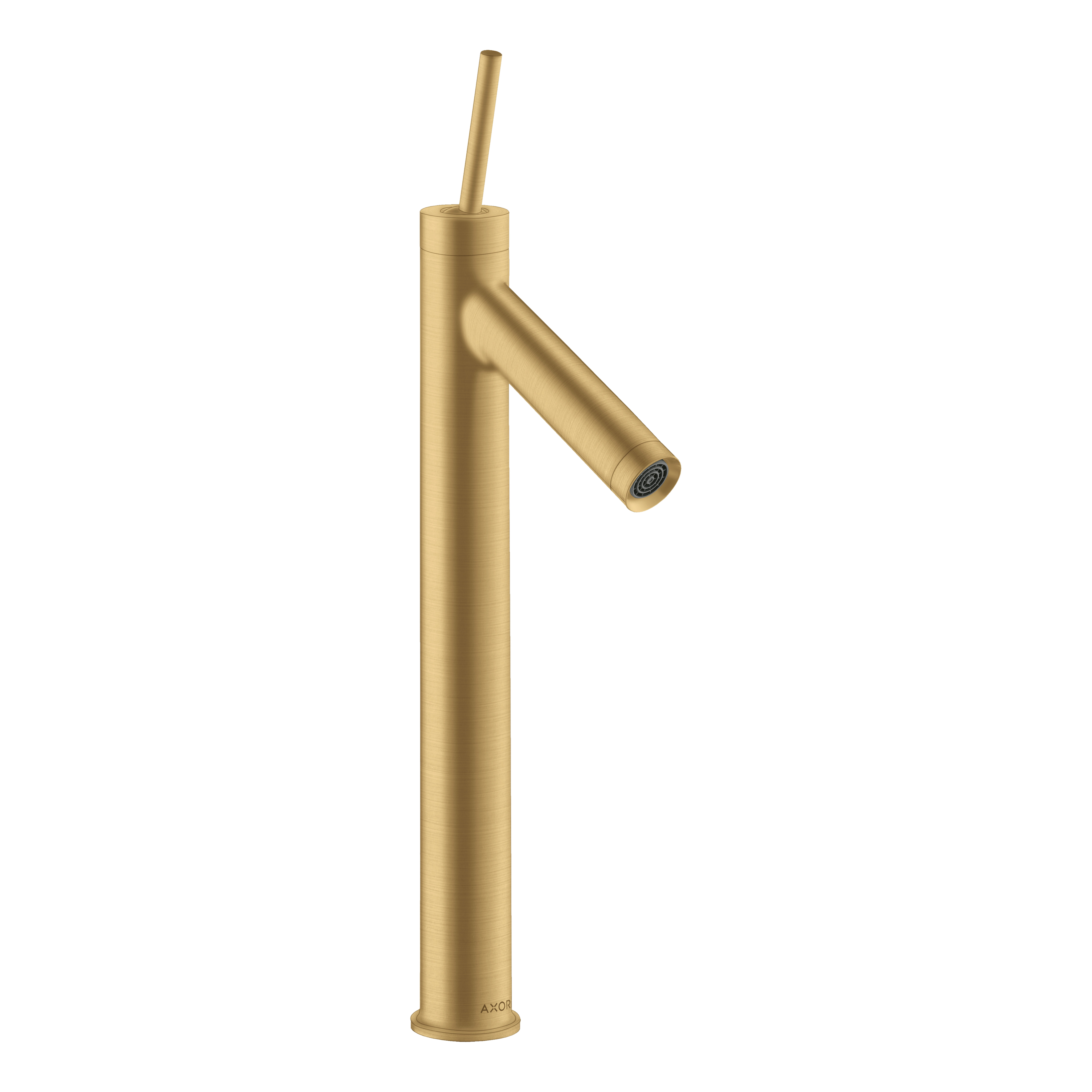 AXOR Starck Single Pin Handle Basin Mixer Faucet 250 with Open Waste Set from Brandt in Brushed Gold Optic finish