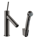 AXOR Starck Single Pin Handle Basin Mixer Faucet 90 with Bidette Hand Shower from Brandt in Polished Black Chrome finish