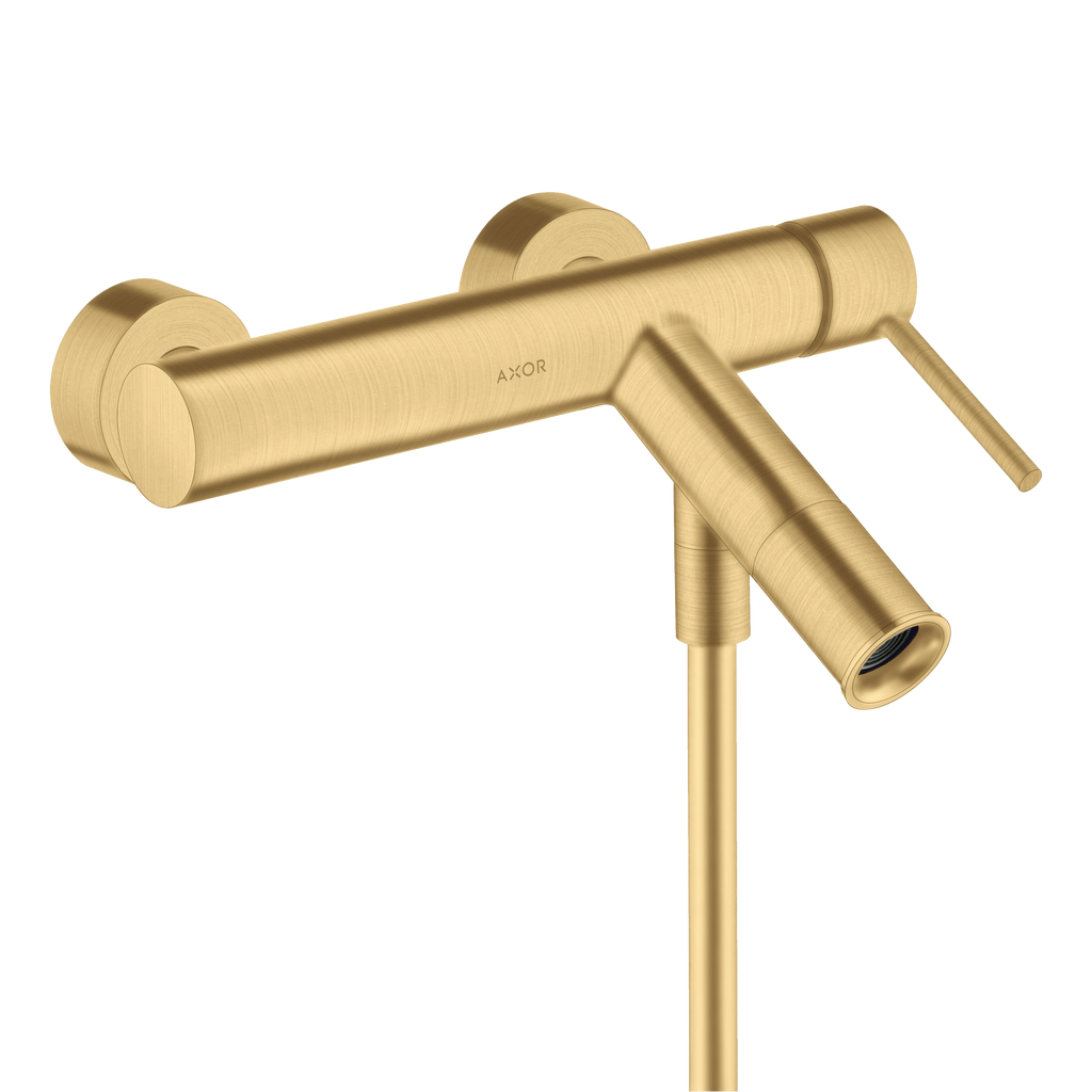 AXOR Starck Single Pin Handle Bath & Shower Mixer Faucet from Brandt in Brushed Gold Optic finish