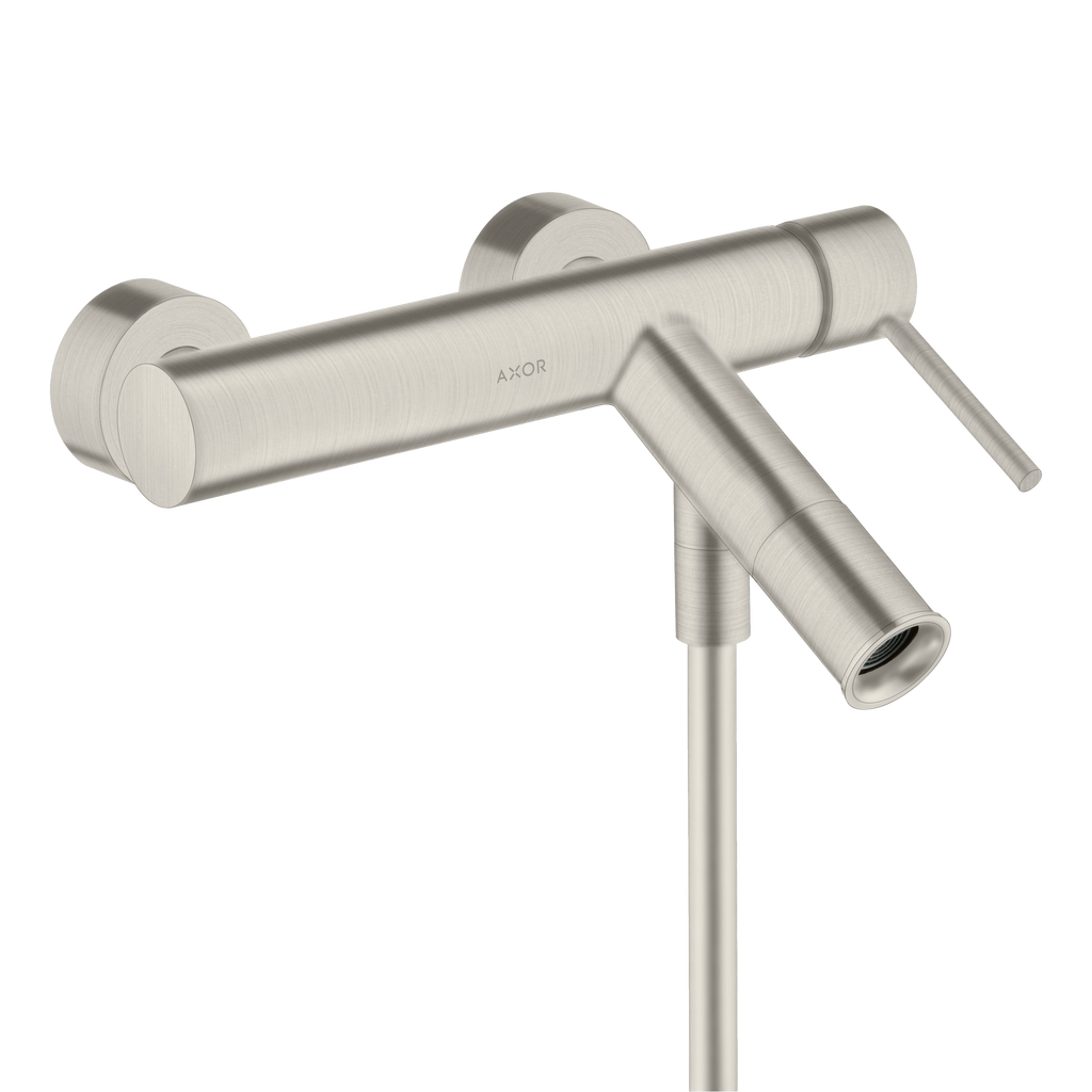 AXOR Starck Single Pin Handle Bath & Shower Mixer Faucet from Brandt in Stainless Steel Optic finish