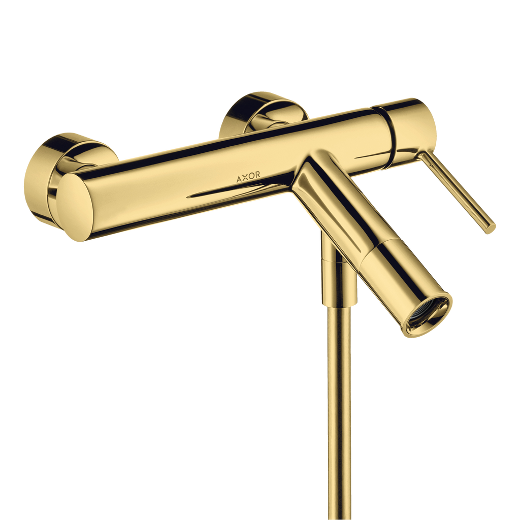 AXOR Starck Single Pin Handle Bath & Shower Mixer Faucet from Brandt in Polished Gold Optic finish