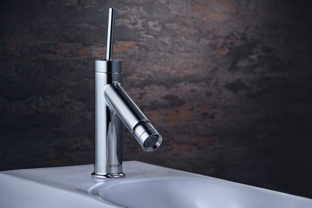 AXOR Starck Single Pin Handle Bidet Mixer Faucet with Pop-Up Waste Set from Brandt in Chrome finish