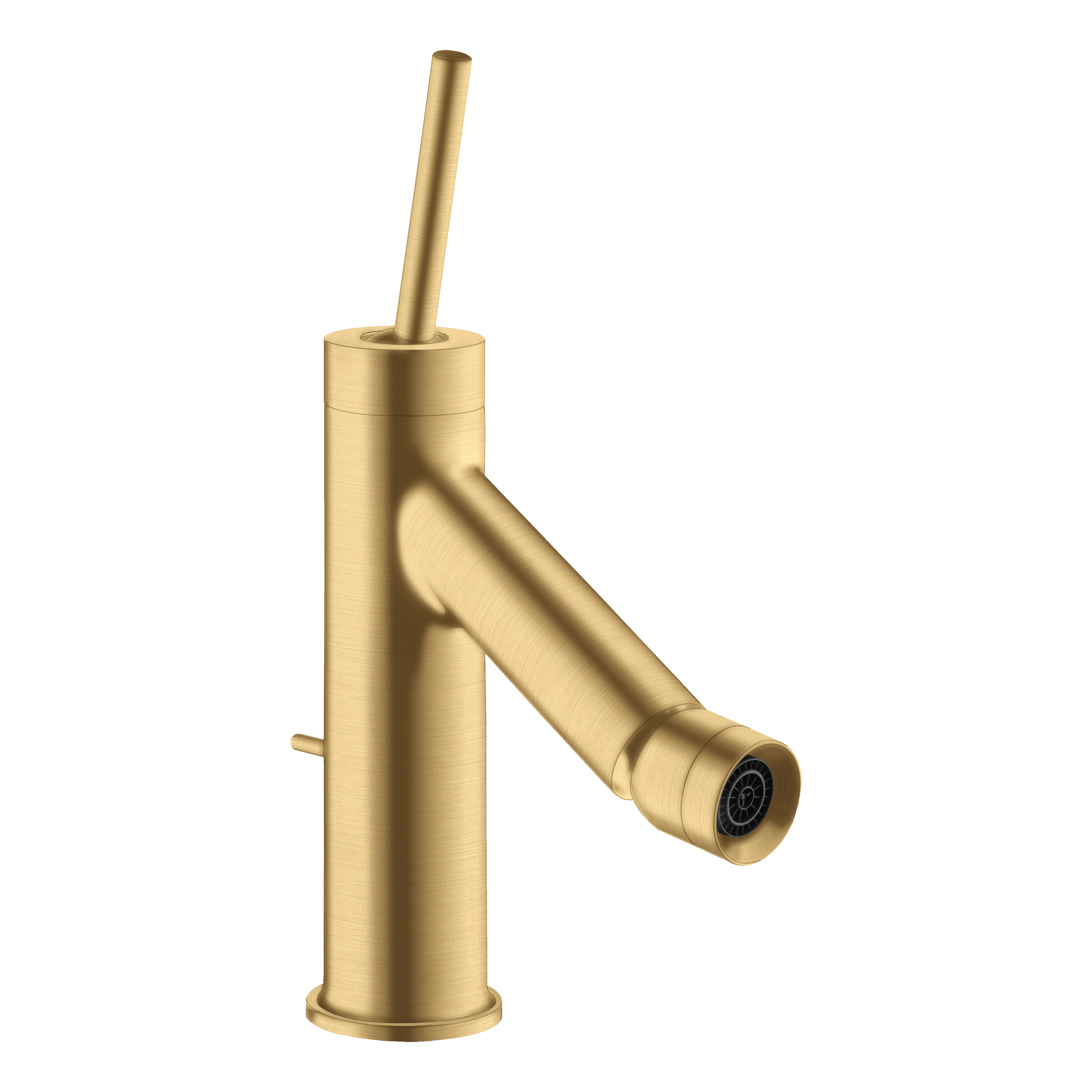 AXOR Starck Single Pin Handle Bidet Mixer Faucet with Pop-Up Waste Set from Brandt in Brushed Gold Optic finish