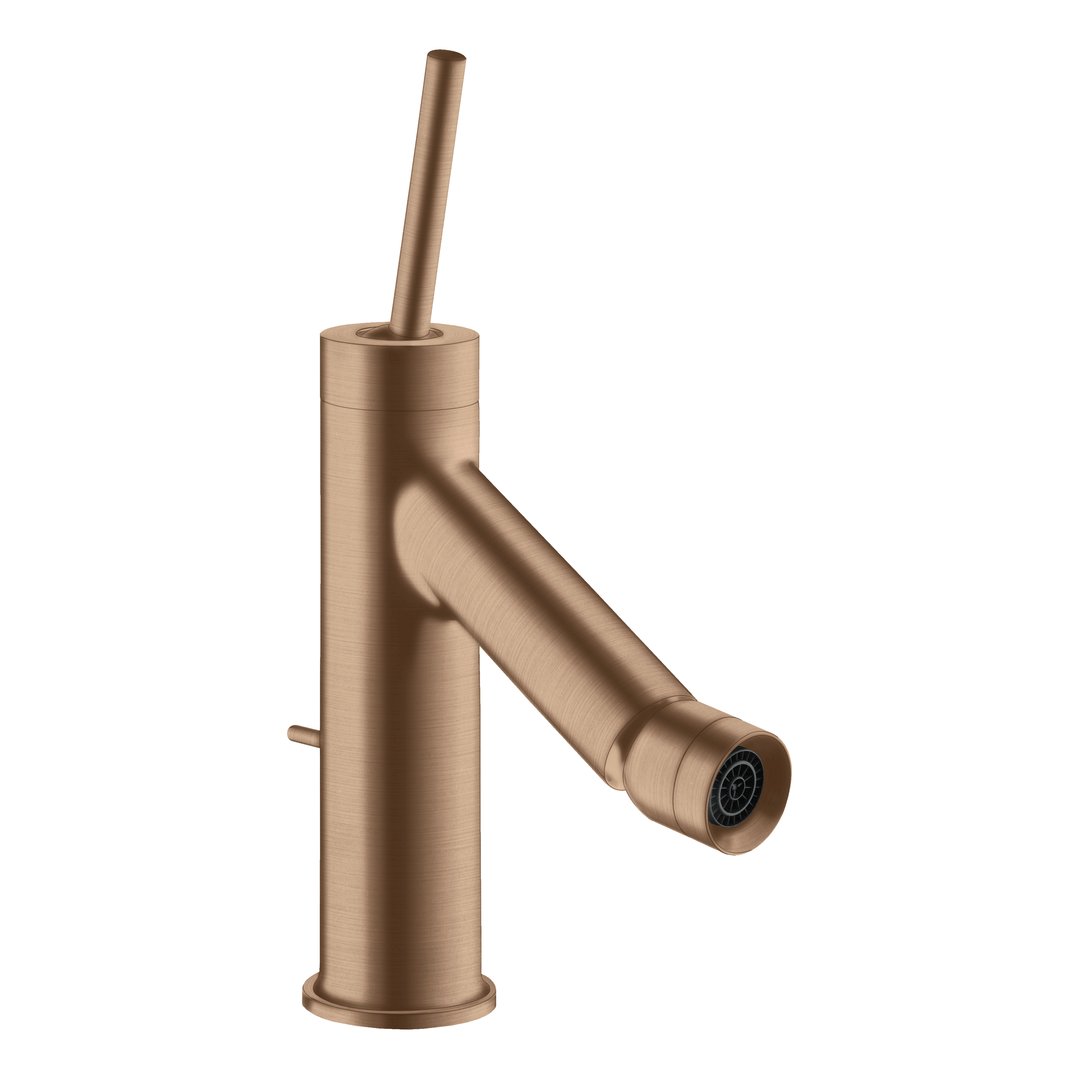 AXOR Starck Single Pin Handle Bidet Mixer Faucet with Pop-Up Waste Set from Brandt in Brushed Red Gold finish