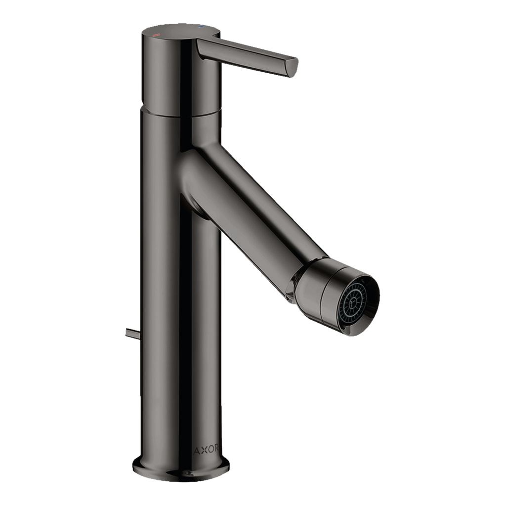 AXOR Starck Single Lever Handle Bidet Mixer Faucet with Pop-Up Waste Set from Brandt in Polished Black Chrome finish