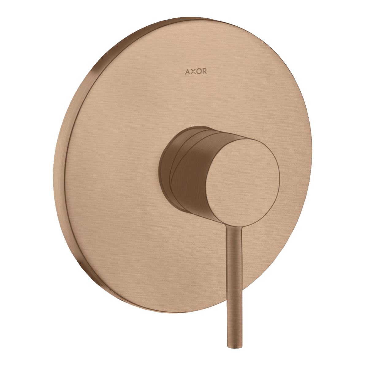 AXOR Starck Single Pin Handle Concealed Shower Mixer Faucet from Brandt in Brushed Red Gold finish