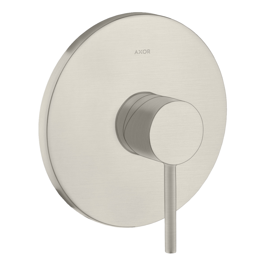 AXOR Starck Single Pin Handle Concealed Shower Mixer Faucet from Brandt in Stainless Steel Optic finish