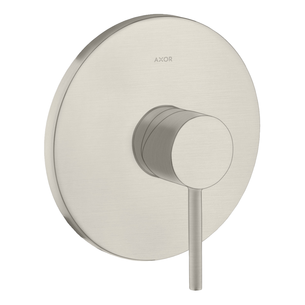 AXOR Starck Single Pin Handle Concealed Shower Mixer Faucet from Brandt in Stainless Steel Optic finish