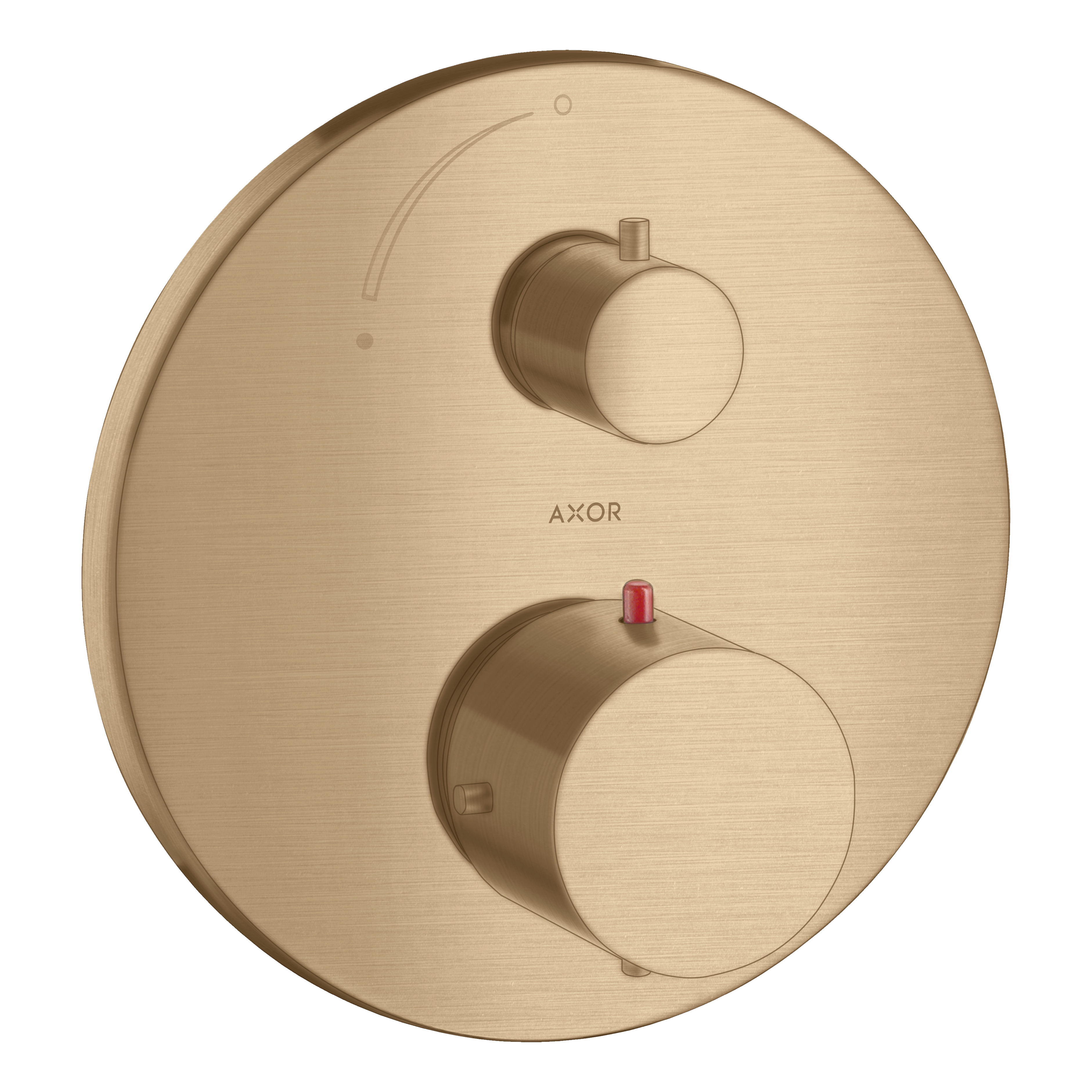 AXOR Starck Concealed Shower Thermostat with Shut-Off Valve from Brandt in Brushed Bronze finish