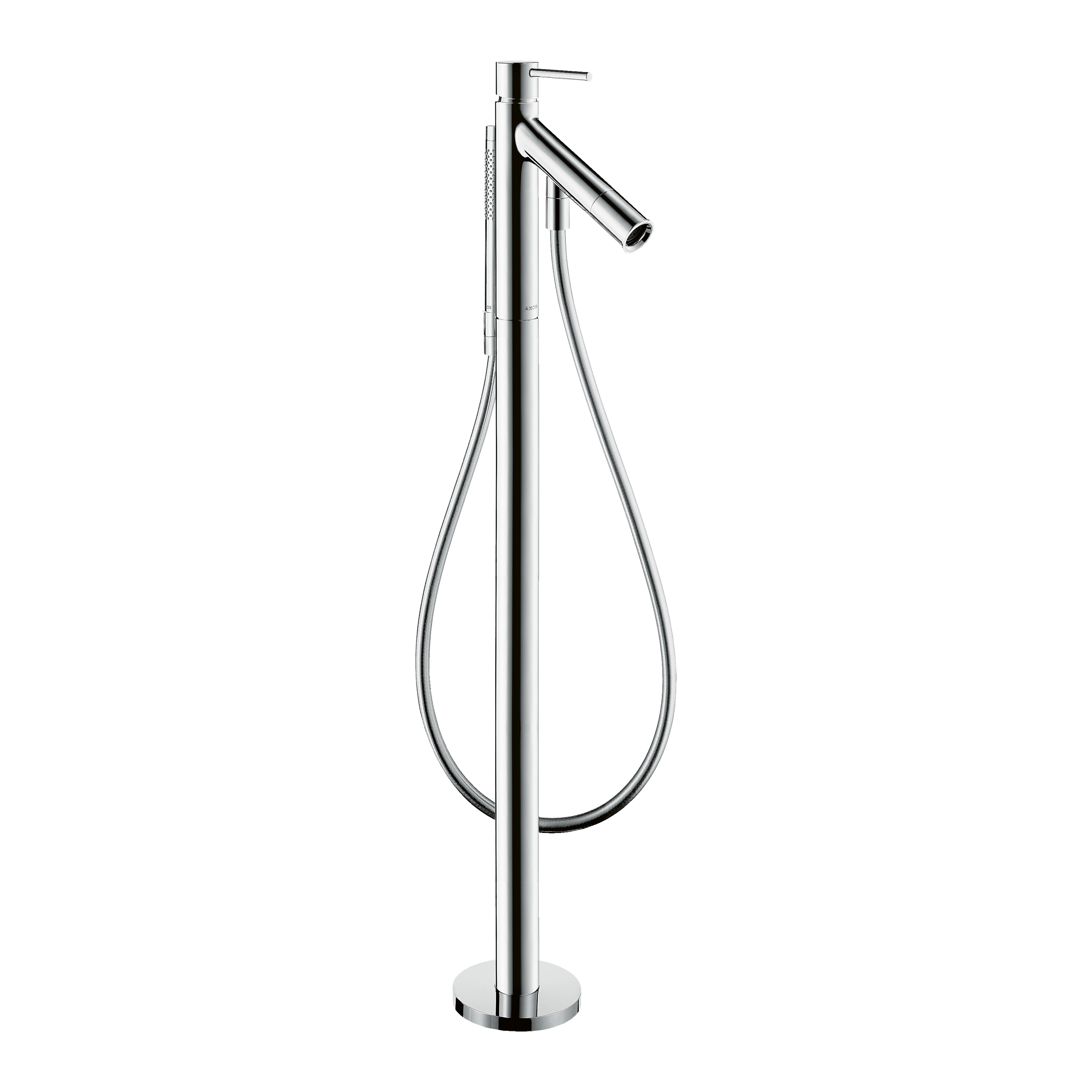 AXOR Starck Single Lever Handle Floorstanding Bath & Shower Mixer Faucet from Brandt in Chrome finish
