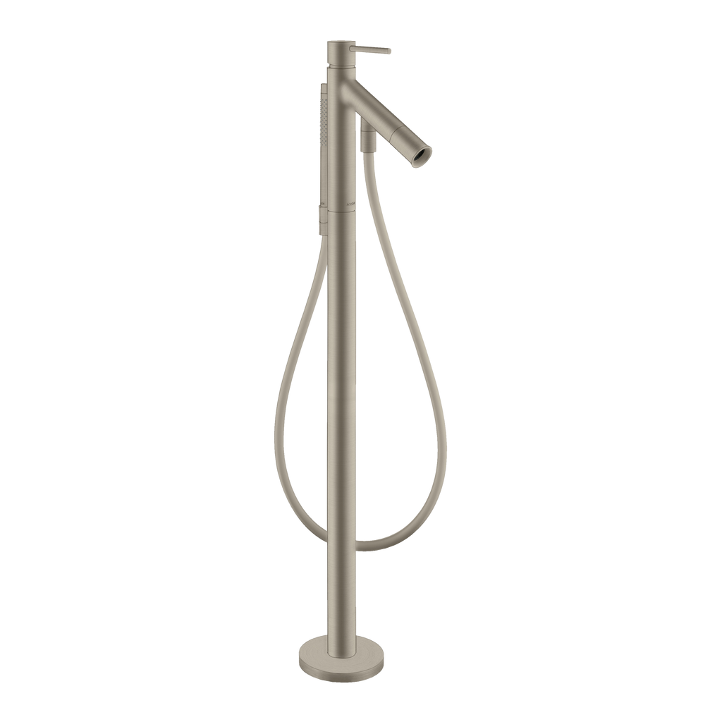 AXOR Starck Single Lever Handle Floorstanding Bath & Shower Mixer Faucet from Brandt in Brushed Nickel finish