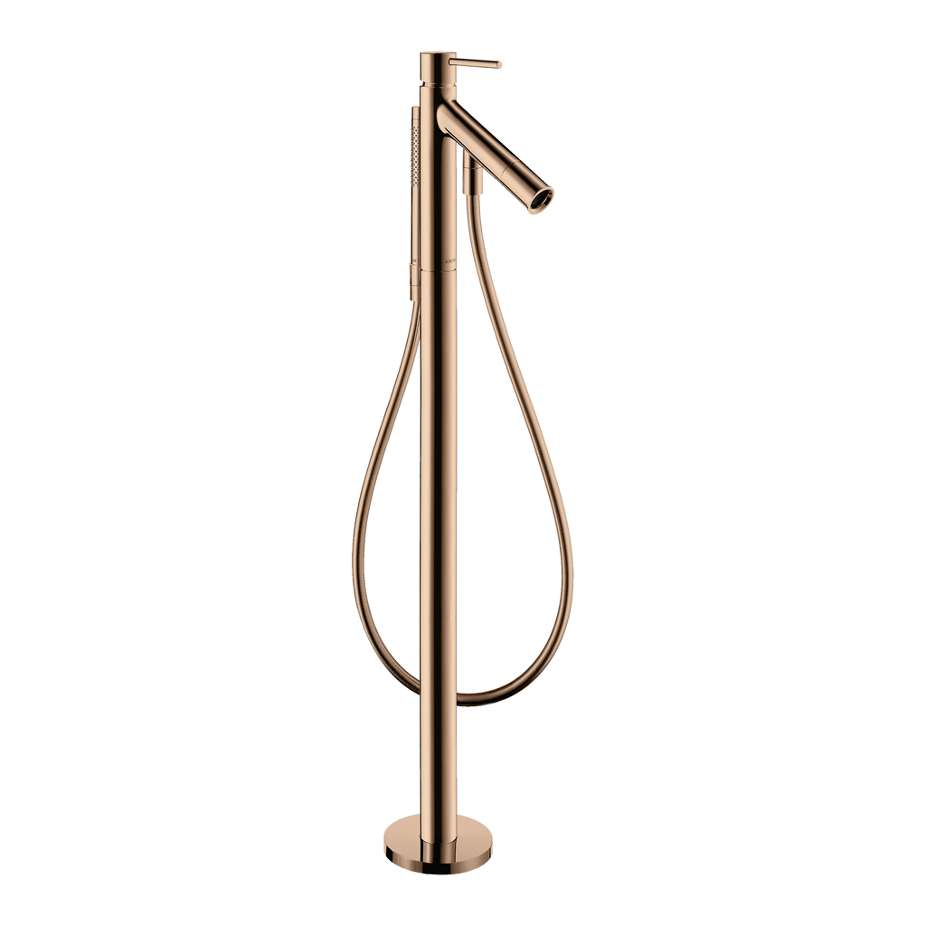 AXOR Starck Single Lever Handle Floorstanding Bath & Shower Mixer Faucet from Brandt in Polished Red Gold finish