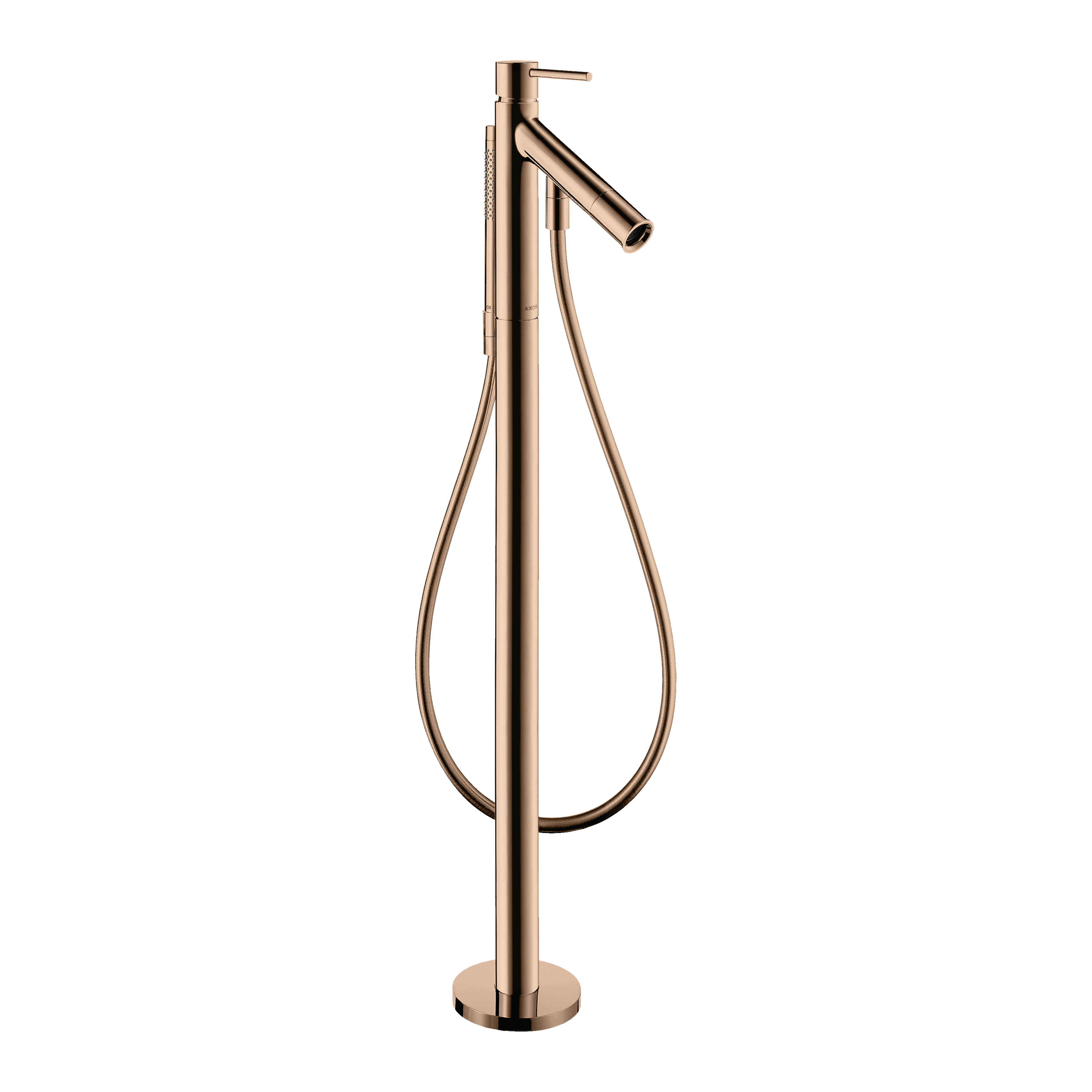 AXOR Starck Single Lever Handle Floorstanding Bath & Shower Mixer Faucet from Brandt in Polished Red Gold finish