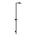 AXOR Starck Nature Outdoor Shower Column with Overhead Shower 240 1jet without Hand Shower from Brandt in Matt Black finish
