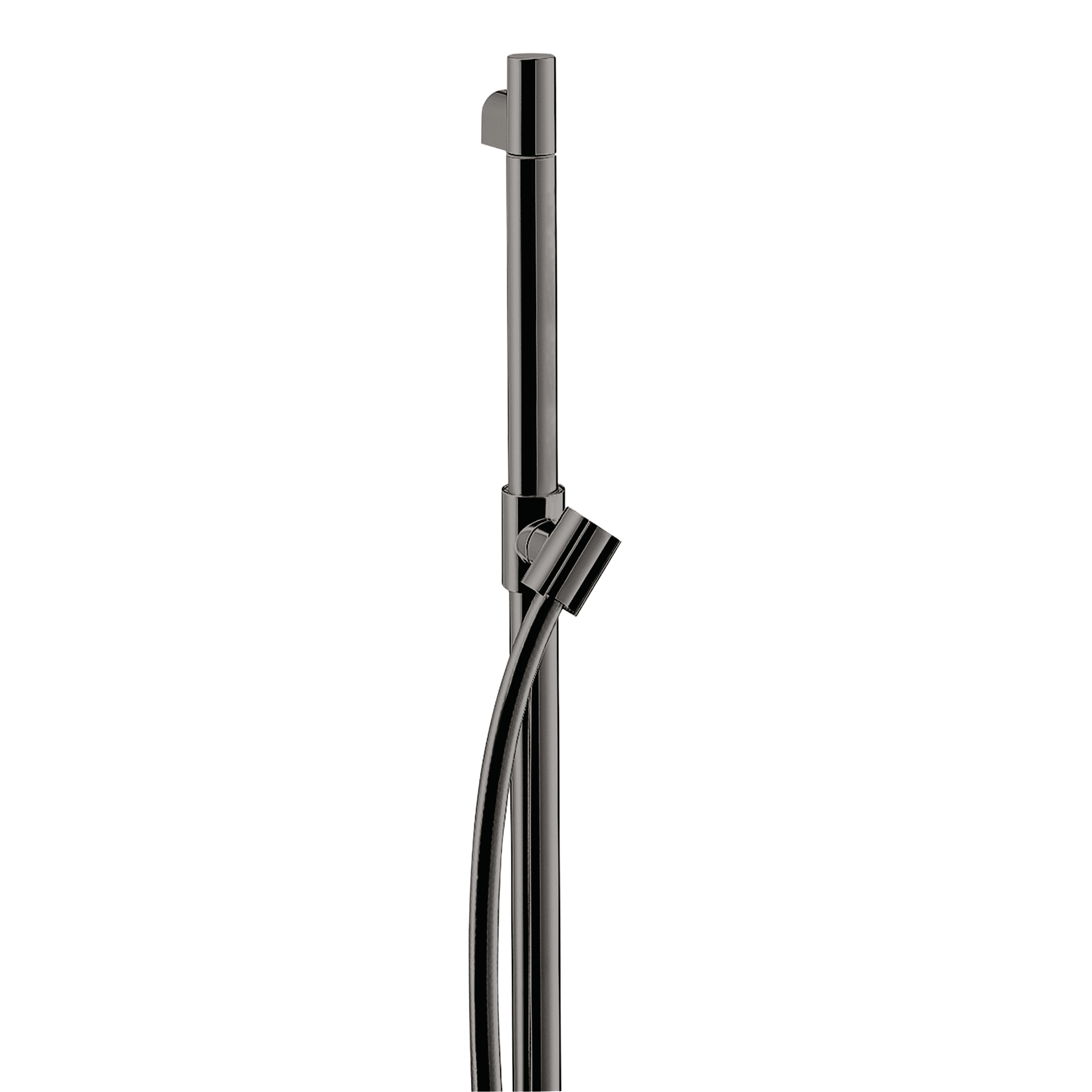 AXOR Starck Shower Bar 90 cm with 1,6 m Shower Hose from Brandt in Polished Black Chrome finish