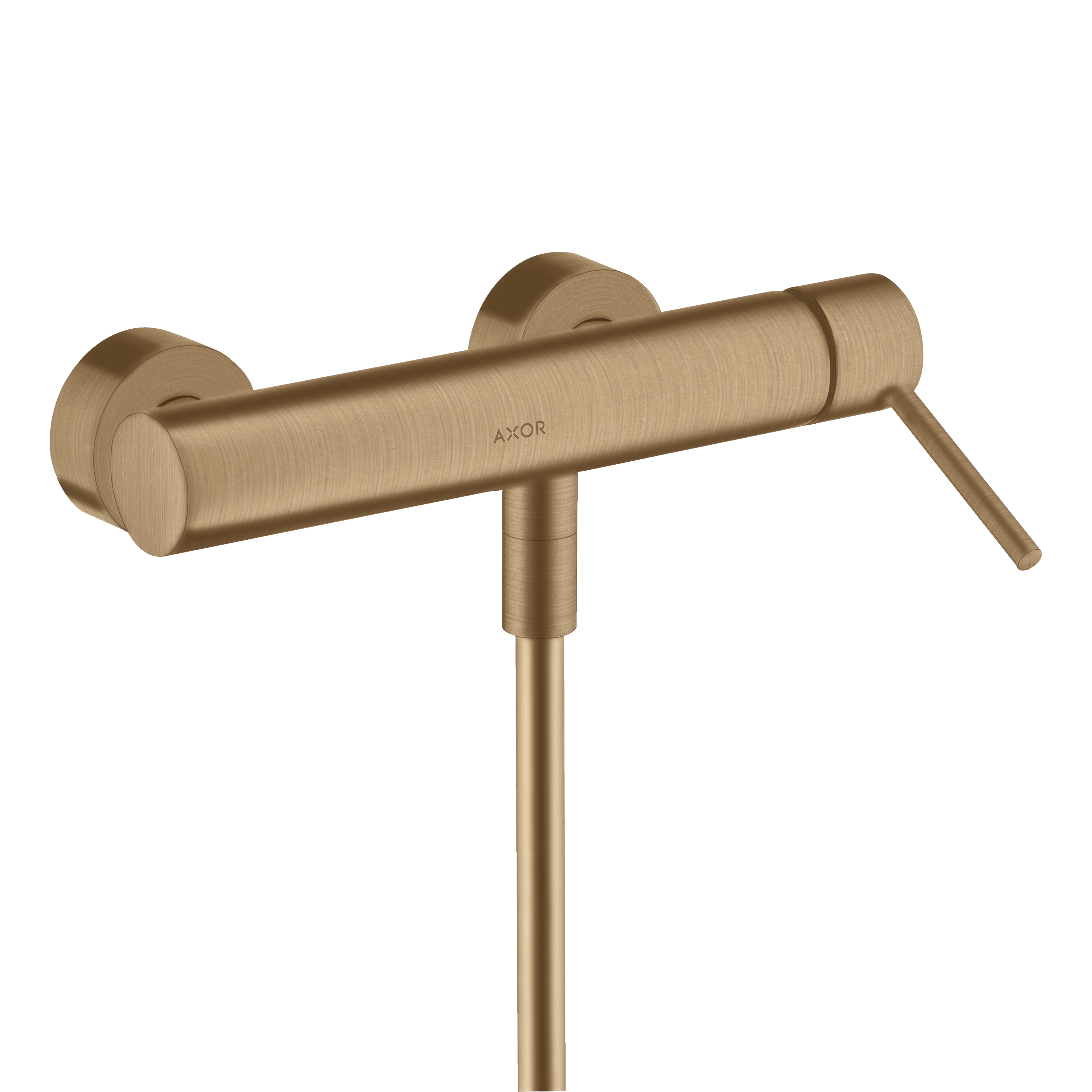 AXOR Starck Single Pin Handle Shower Mixer from Brandt in Brushed Bronze finish