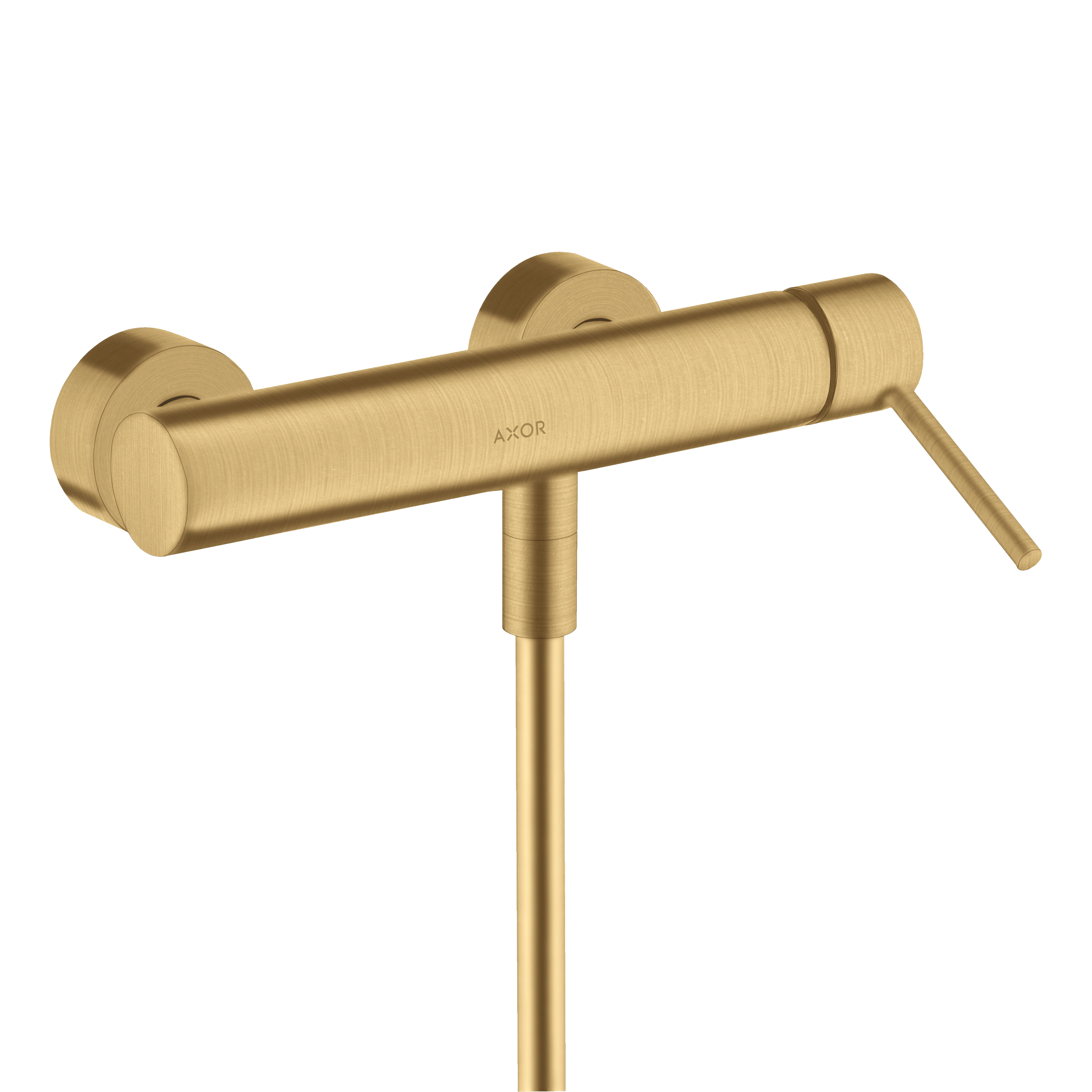 AXOR Starck Single Pin Handle Shower Mixer from Brandt in Brushed Gold Optic finish