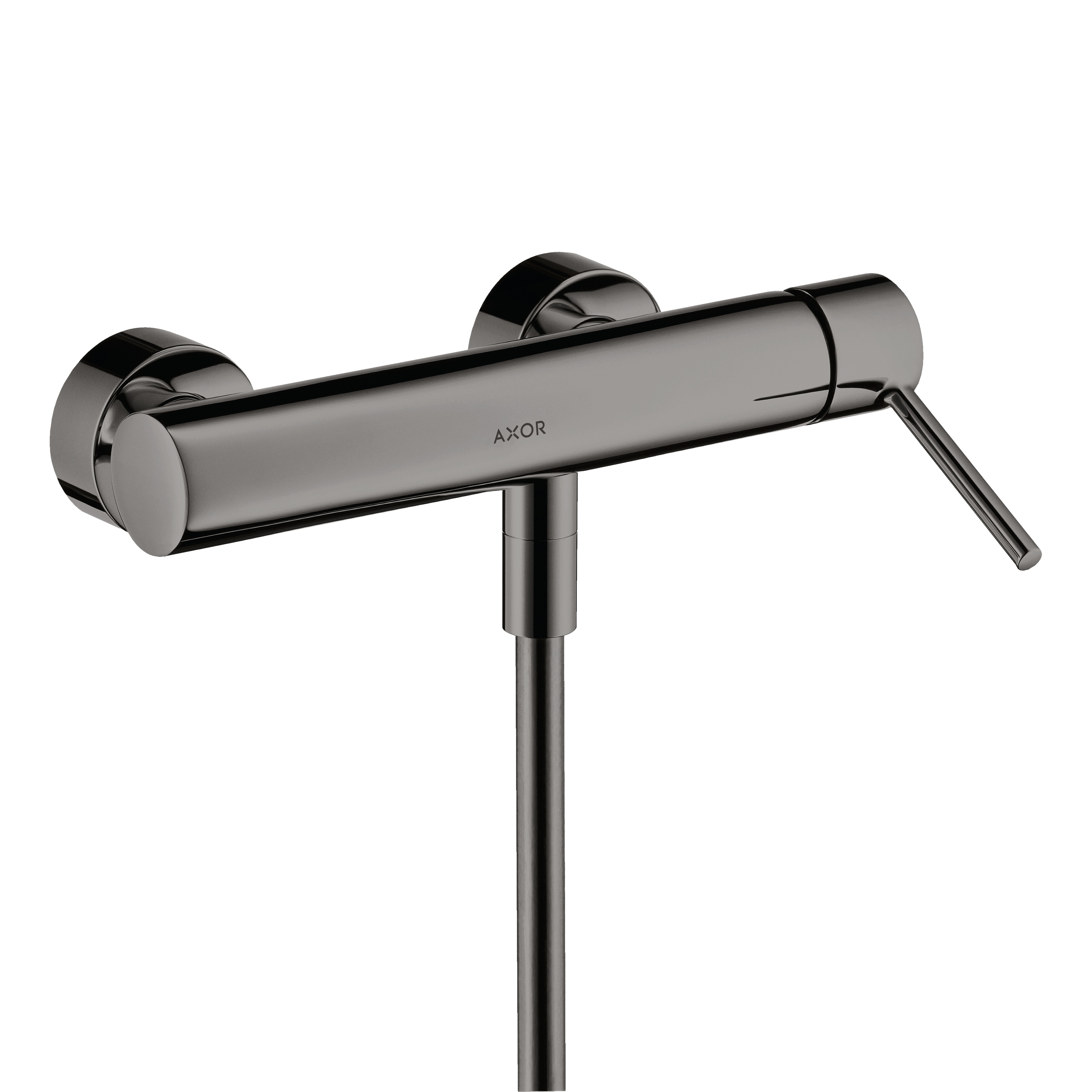 AXOR Starck Single Pin Handle Shower Mixer from Brandt in Polished Black Chrome finish