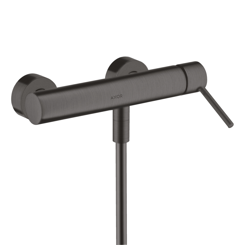 AXOR Starck Single Pin Handle Shower Mixer from Brandt in Brushed Black Chrome finish