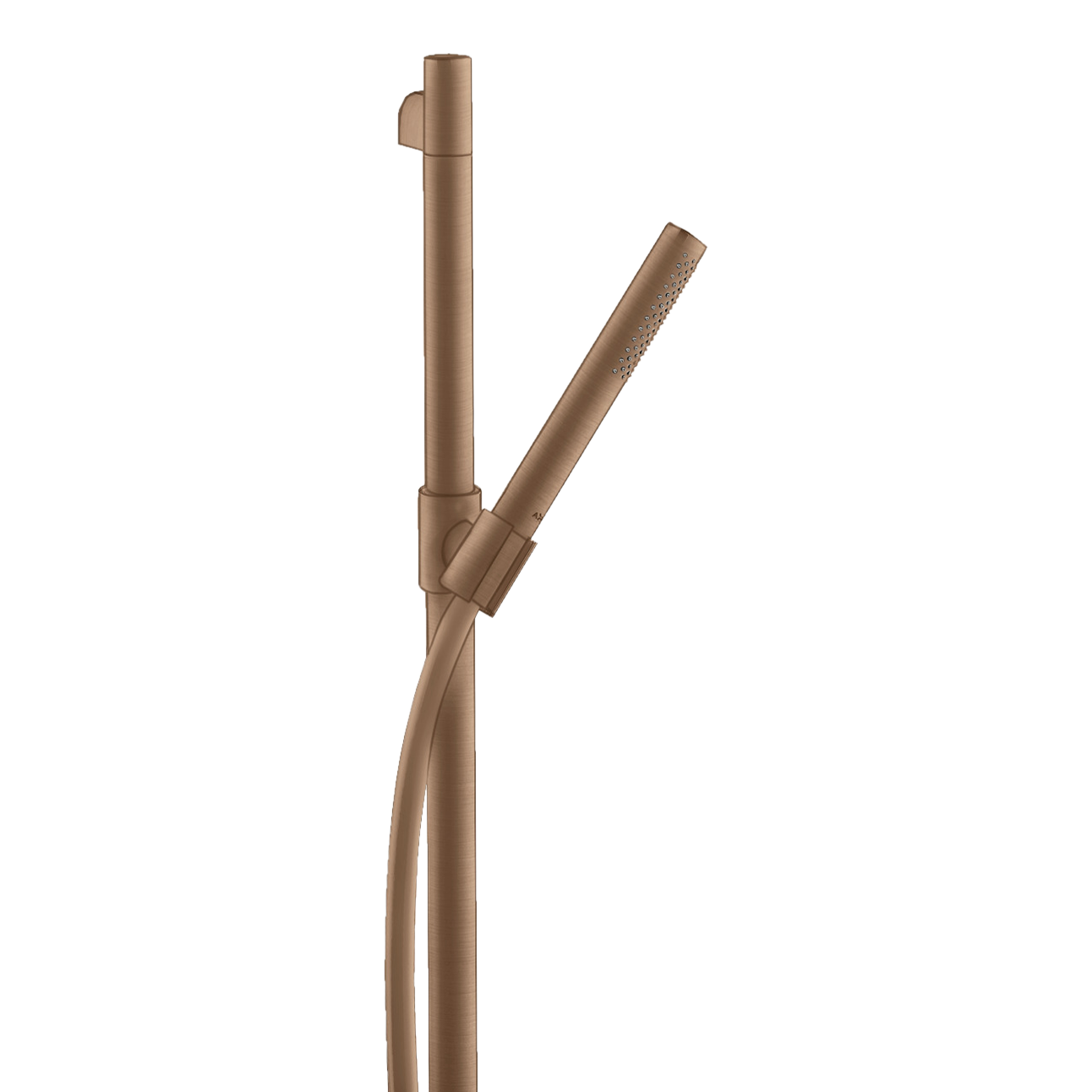 AXOR Starck Shower Set 90 cm with Baton Hand Shower 1jet EcoSmart from Brandt in Brushed Red Gold finish