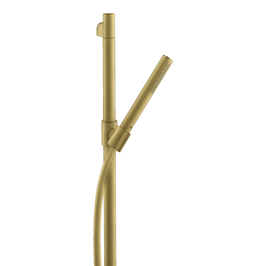 AXOR Starck Shower Set 90 cm with Baton Hand Shower 1jet EcoSmart from Brandt in Brushed Brass finish
