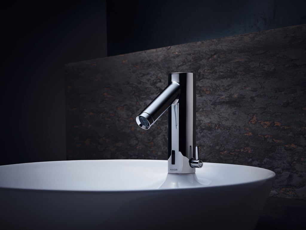 AXOR Starck Touchless Battery Operated Basin Mixer Faucet with Adjustable Temperature from Brandt in Chrome finish