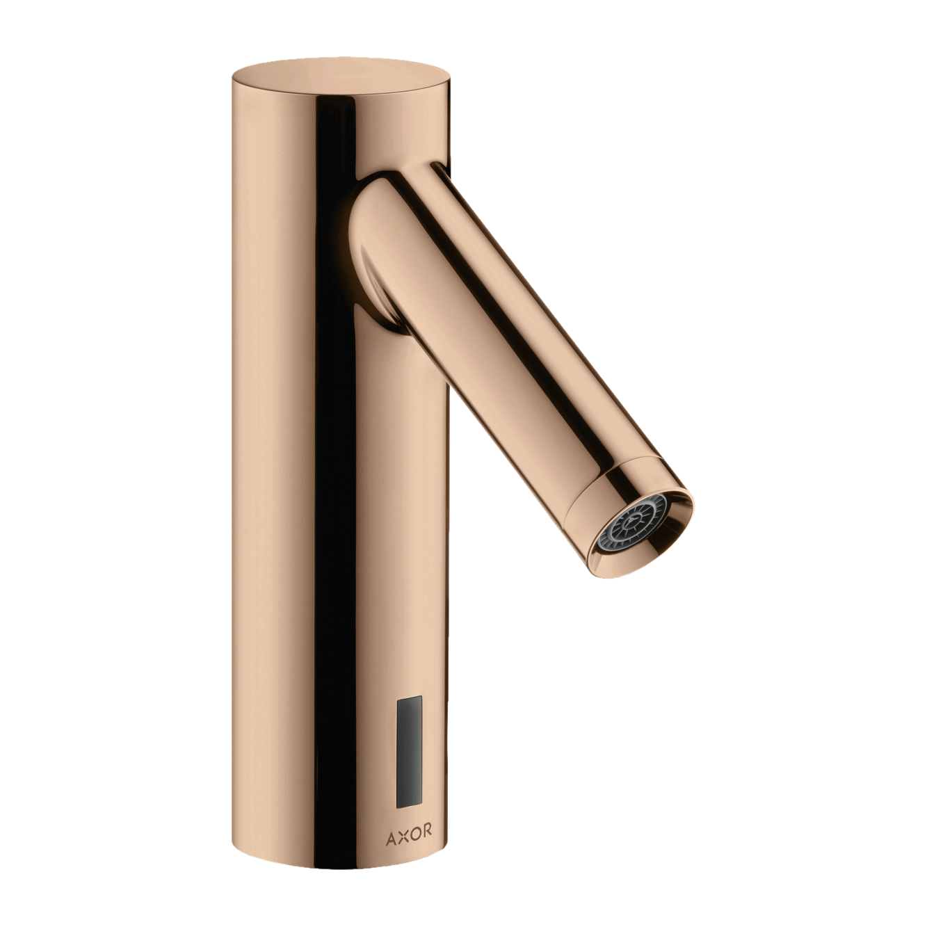 AXOR Starck Touchless 230 V Basin Mixer Faucet with Pre-adjusted Temperature from Brandt in Polished Red Gold finish
