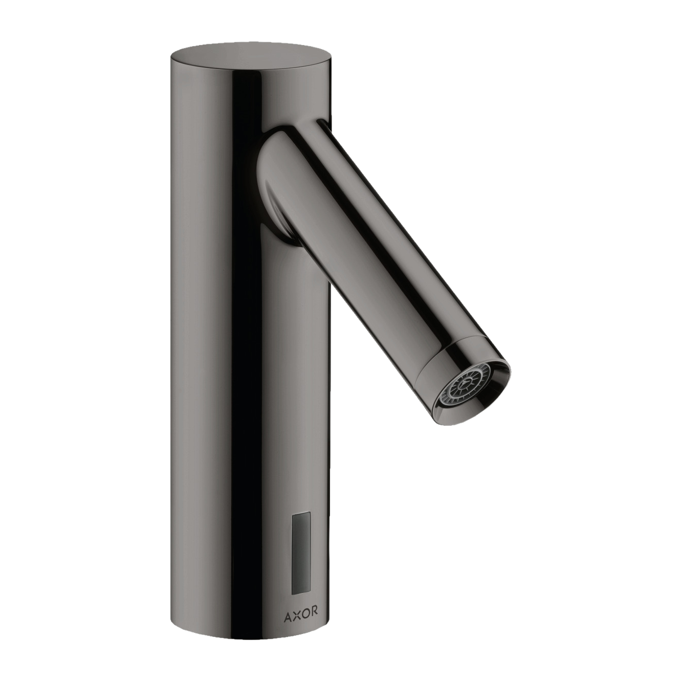 AXOR Starck Touchless 230 V Basin Mixer Faucet with Pre-adjusted Temperature from Brandt in Polished Black Chrome finish