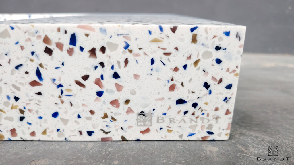 EDGE Basin 90 cm Terrazzo White