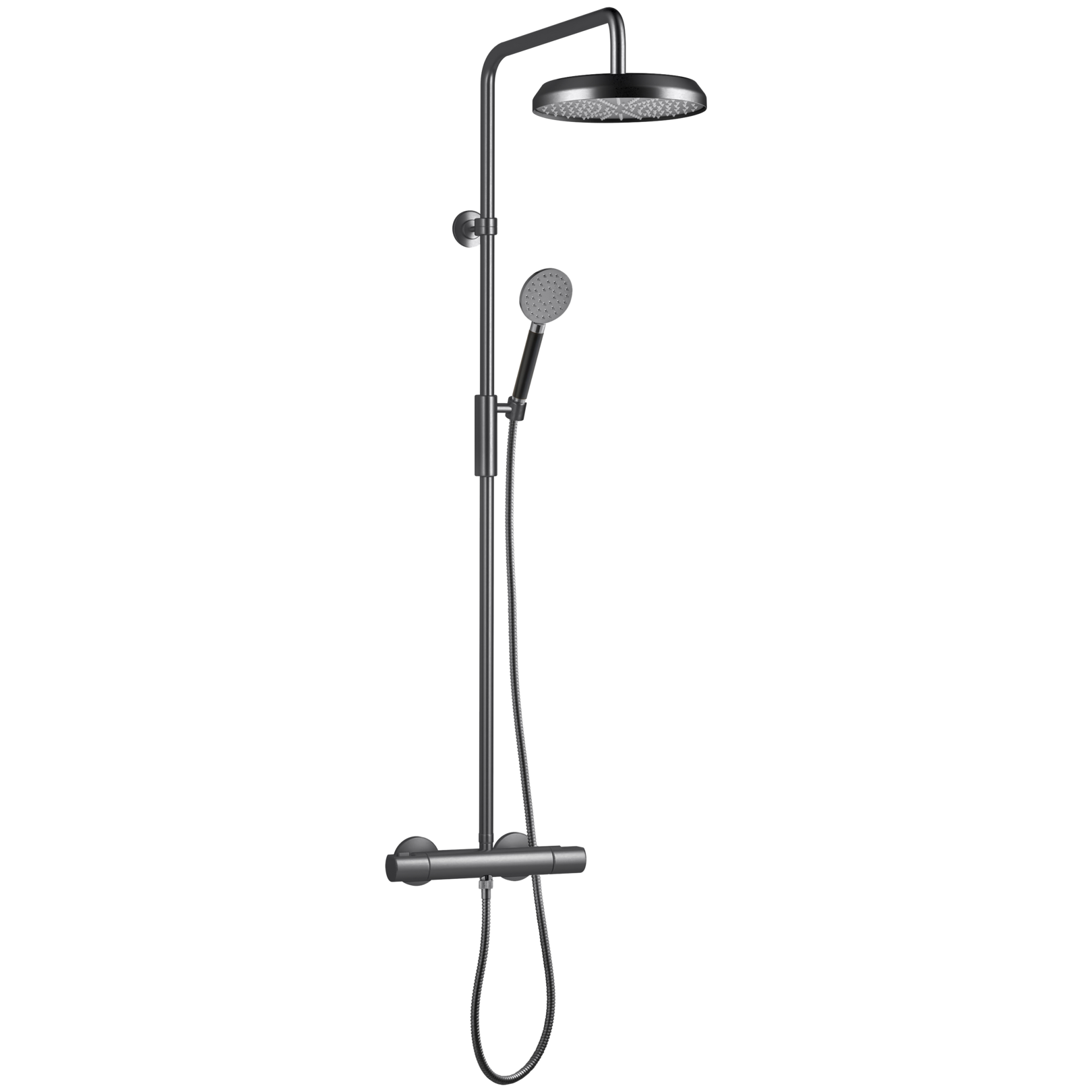ARM5200 Takdusjsett i Brushed Black Chrome fra Tapwell.