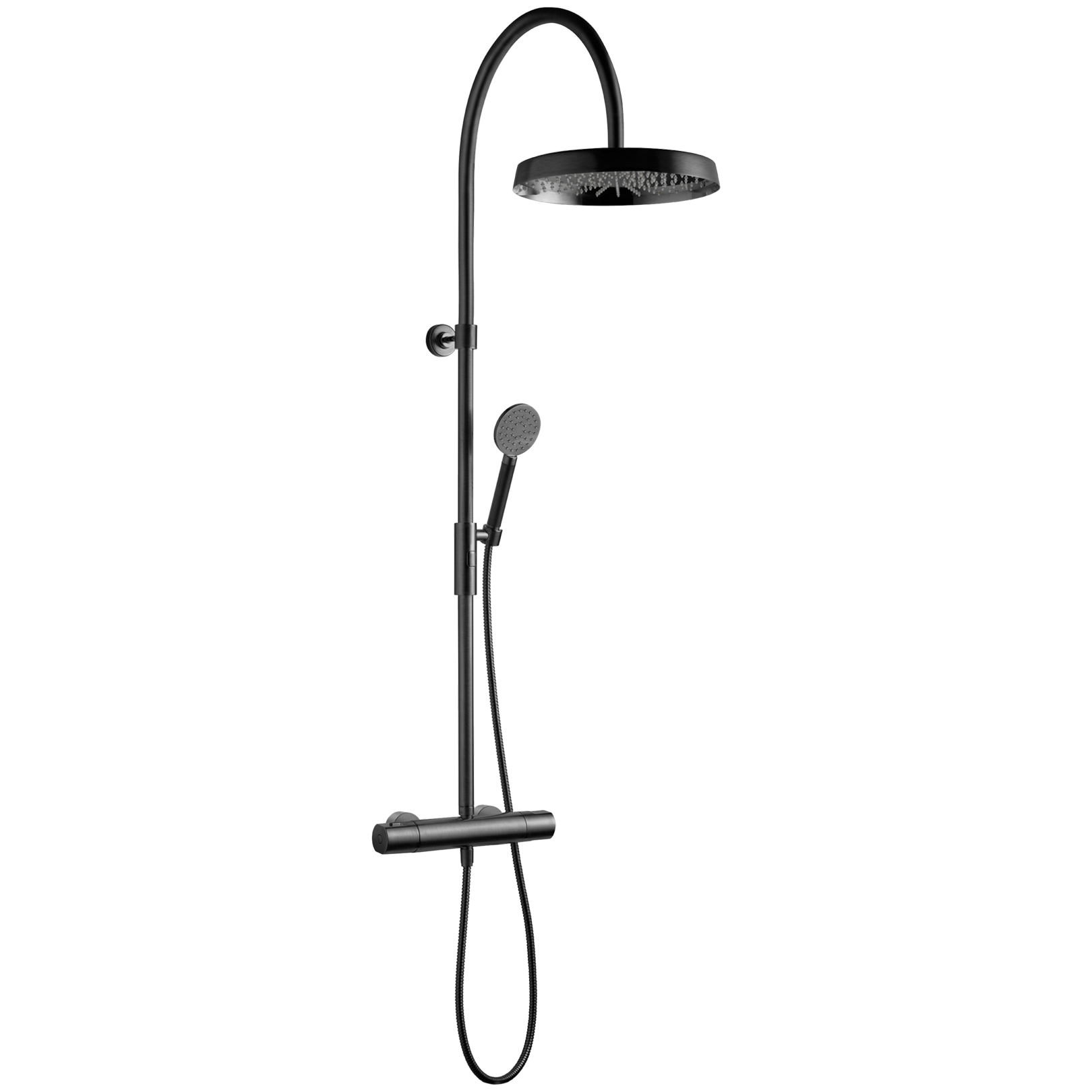 ARM7300 Takdusjsett i Brushed Black Chrome fra Tapwell.